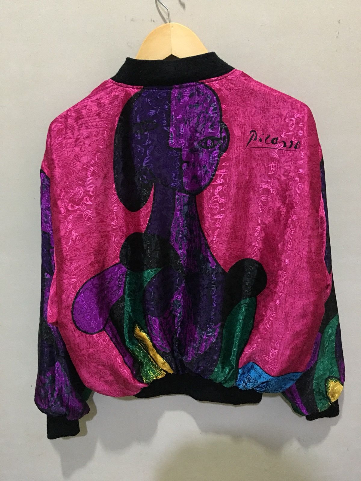Vintage Vintage Picasso Satin Bomber Windbraker Jacket Men’s XL Size US L / EU 52-54 / 3 - 2 Thumbnail