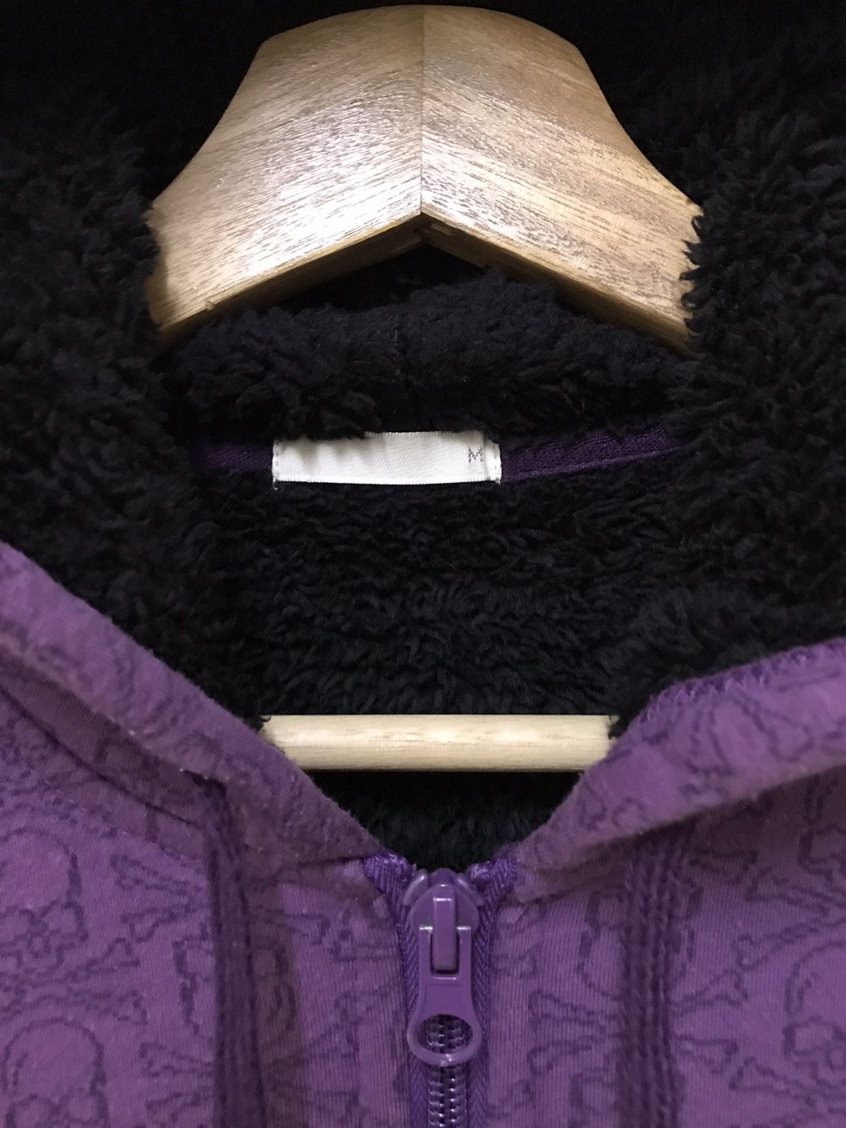 Vintage Vintage Japanese Brand Skulls Full Print Hoodie Fleece Linin Size US M / EU 48-50 / 2 - 11 Thumbnail