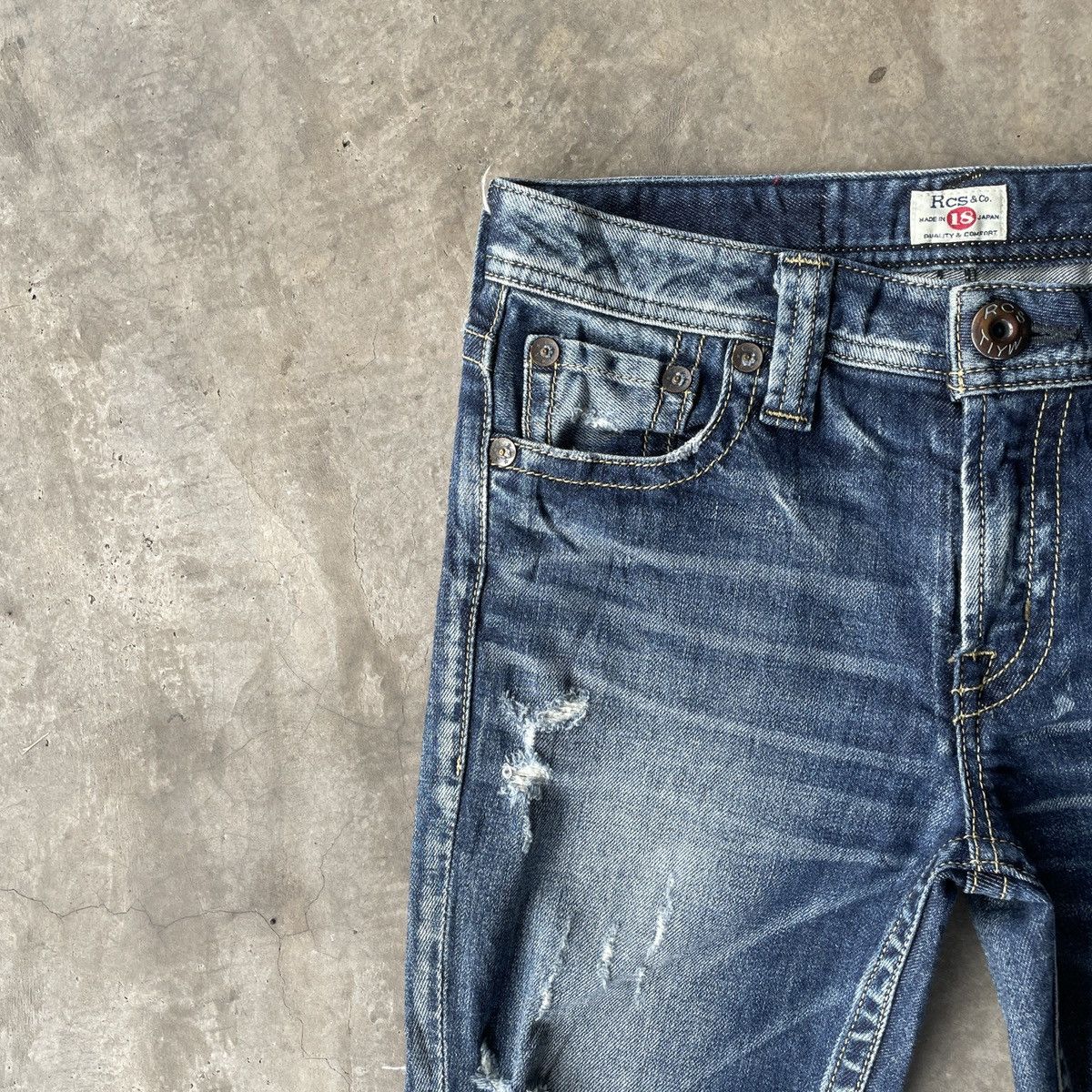 Japanese Brand Vintage Rodeo Crowns Distressed Denim Jeans Pants THRASHED Size US 29 - 4 Thumbnail