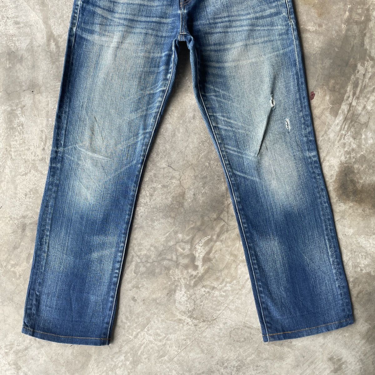 Japanese Brand Flash Steal‼️Vintage Japanese Faded Denim Jeans Pants W30x26 Size US 30 / EU 46 - 6 Thumbnail