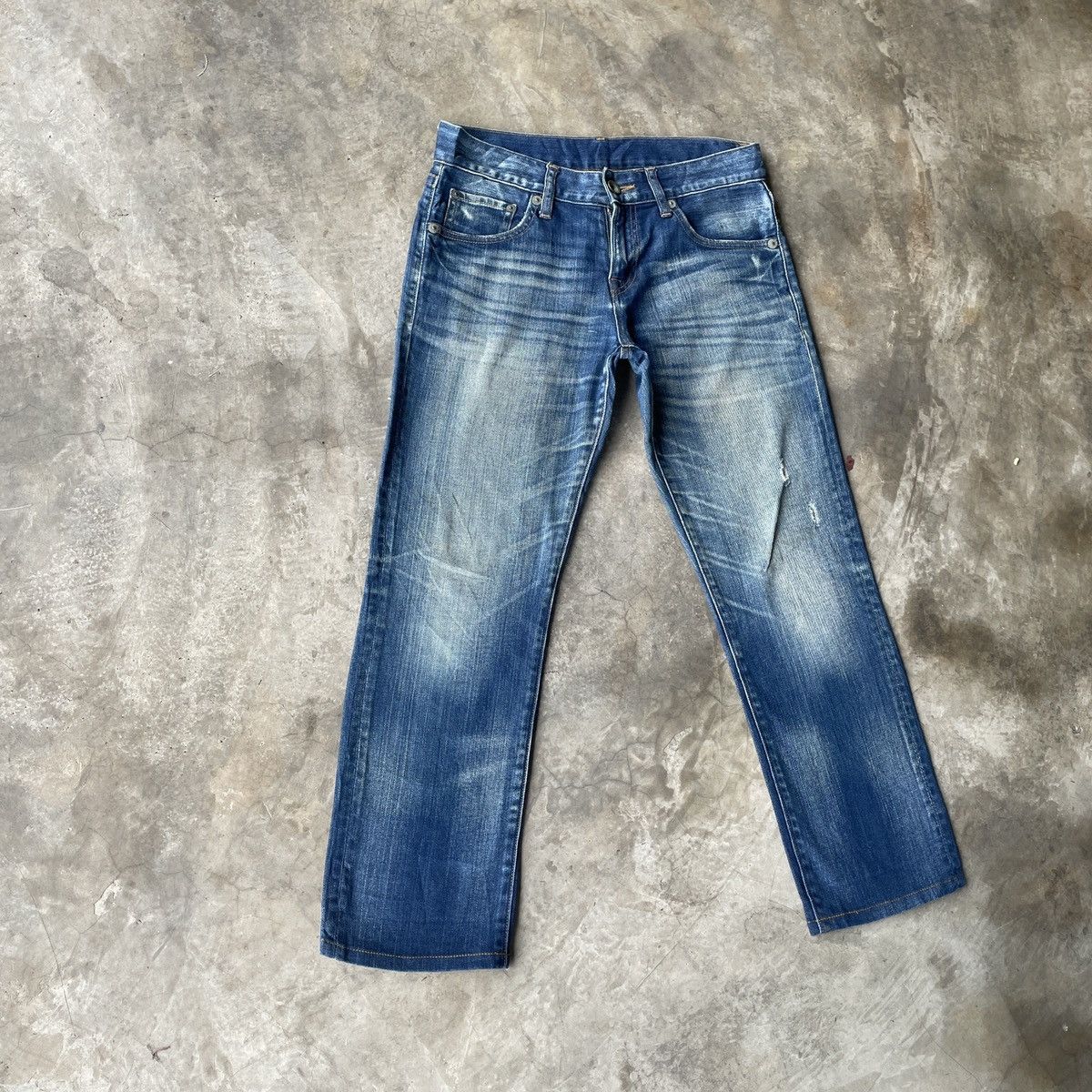 Japanese Brand Flash Steal‼️Vintage Japanese Faded Denim Jeans Pants W30x26 Size US 30 / EU 46 - 2 Thumbnail
