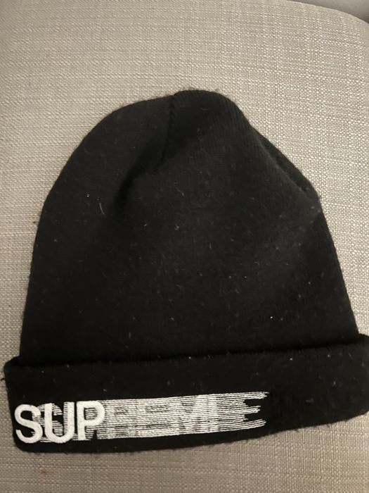 男女兼用 supreme motion logo beanie 黒 | solar-laser.com