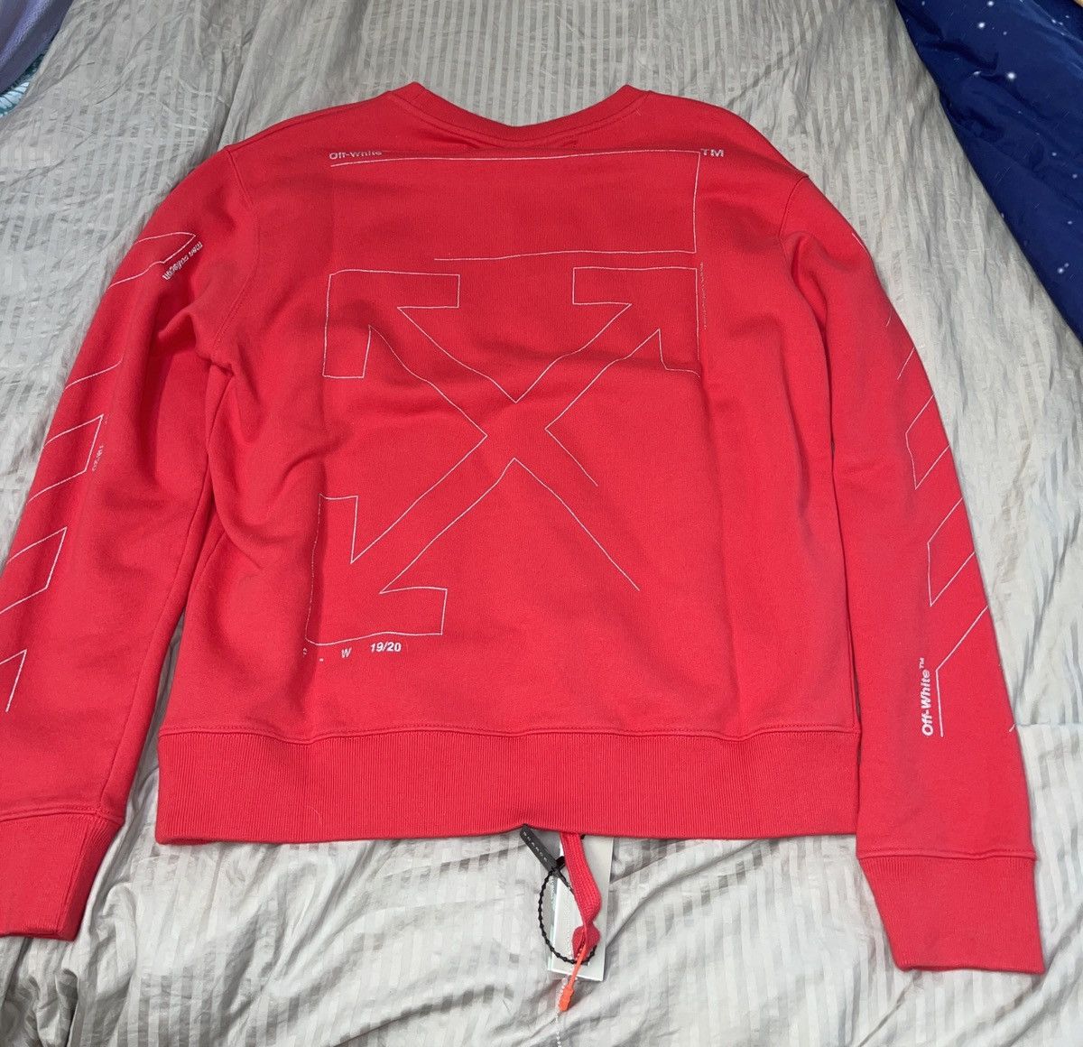 Off-White Off White Red & Silver Crewneck Size US L / EU 52-54 / 3 - 6 Thumbnail