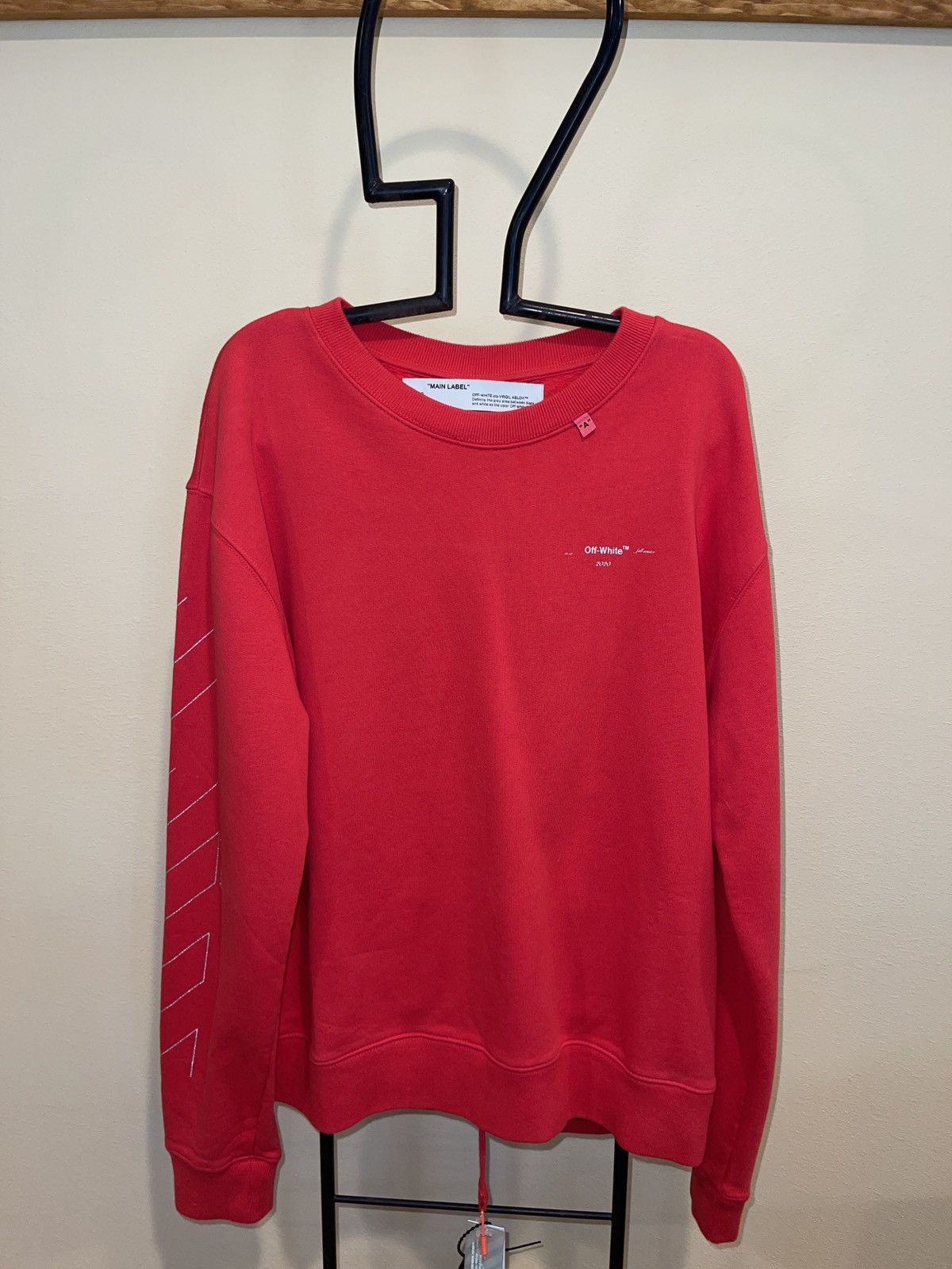 Off-White Off White Red & Silver Crewneck Size US L / EU 52-54 / 3 - 2 Thumbnail