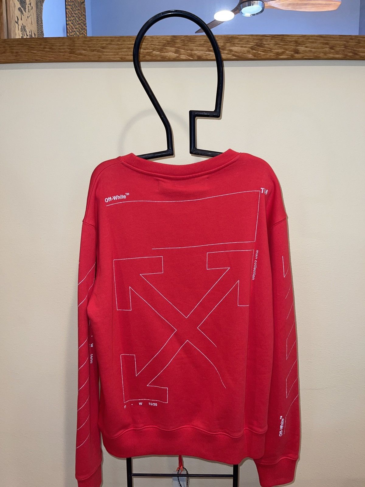 Off-White Off White Red & Silver Crewneck Size US L / EU 52-54 / 3 - 1 Thumbnail