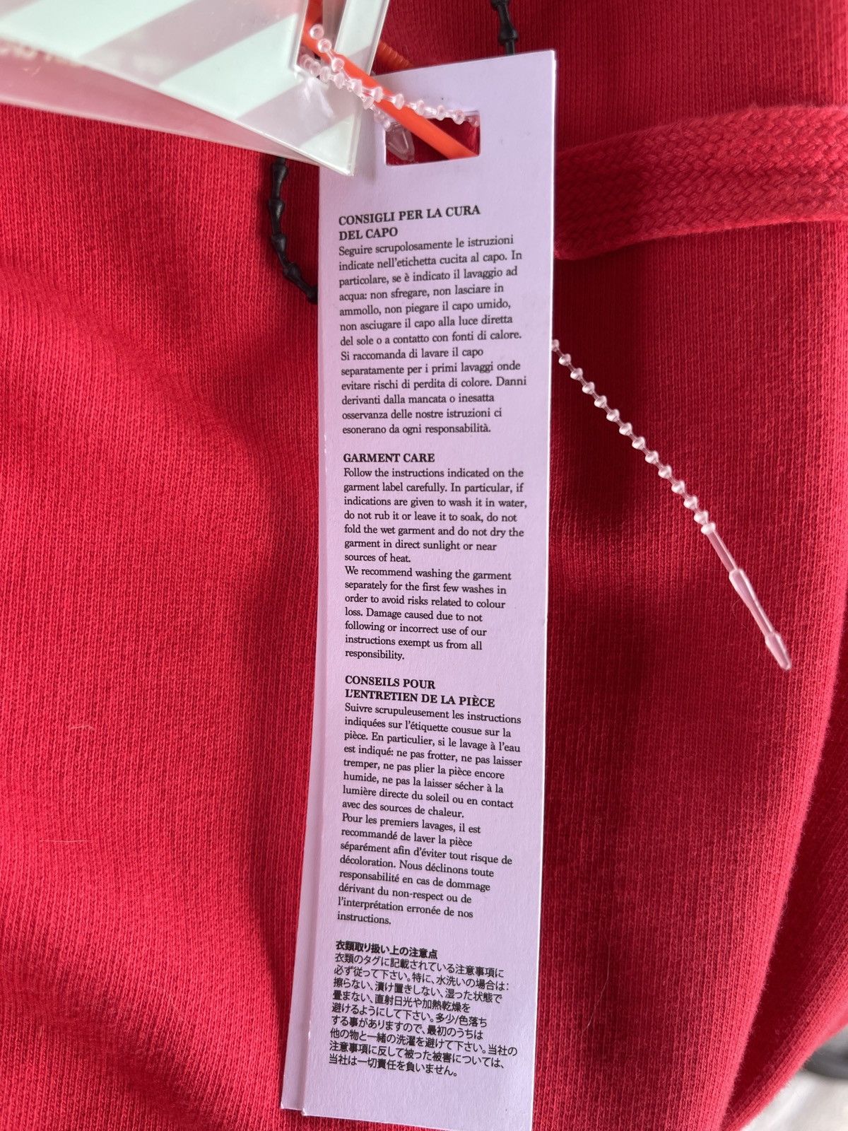 Off-White Off White Red & Silver Crewneck Size US L / EU 52-54 / 3 - 4 Thumbnail