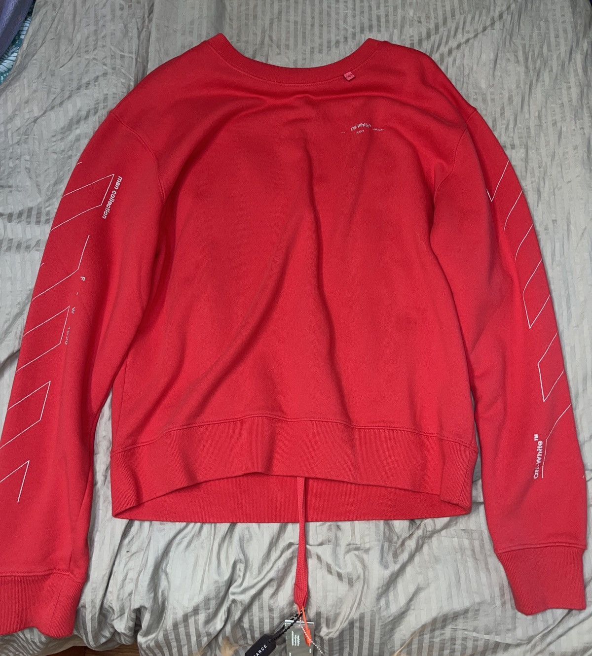 Off-White Off White Red & Silver Crewneck Size US L / EU 52-54 / 3 - 5 Thumbnail