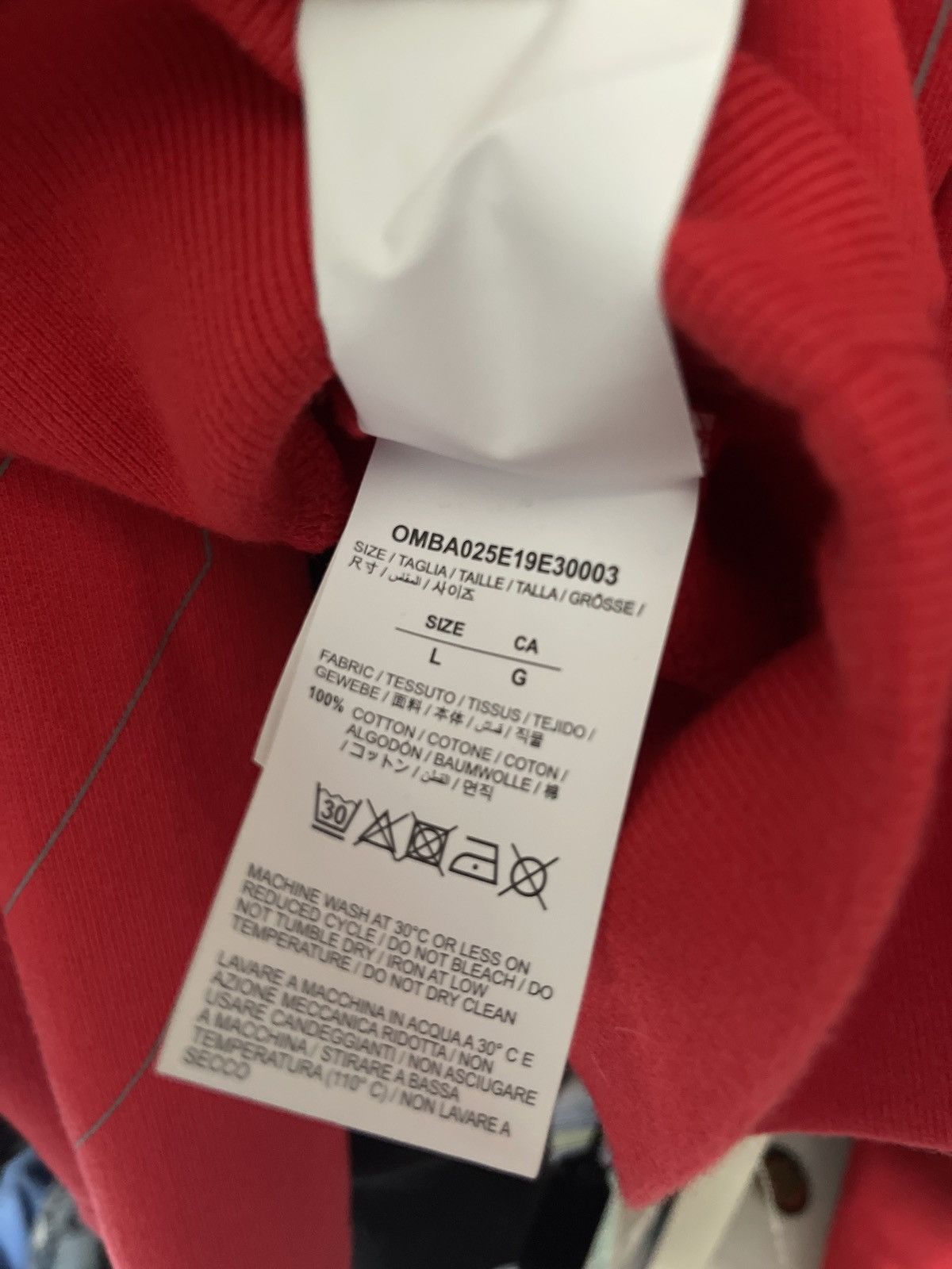 Off-White Off White Red & Silver Crewneck Size US L / EU 52-54 / 3 - 7 Thumbnail