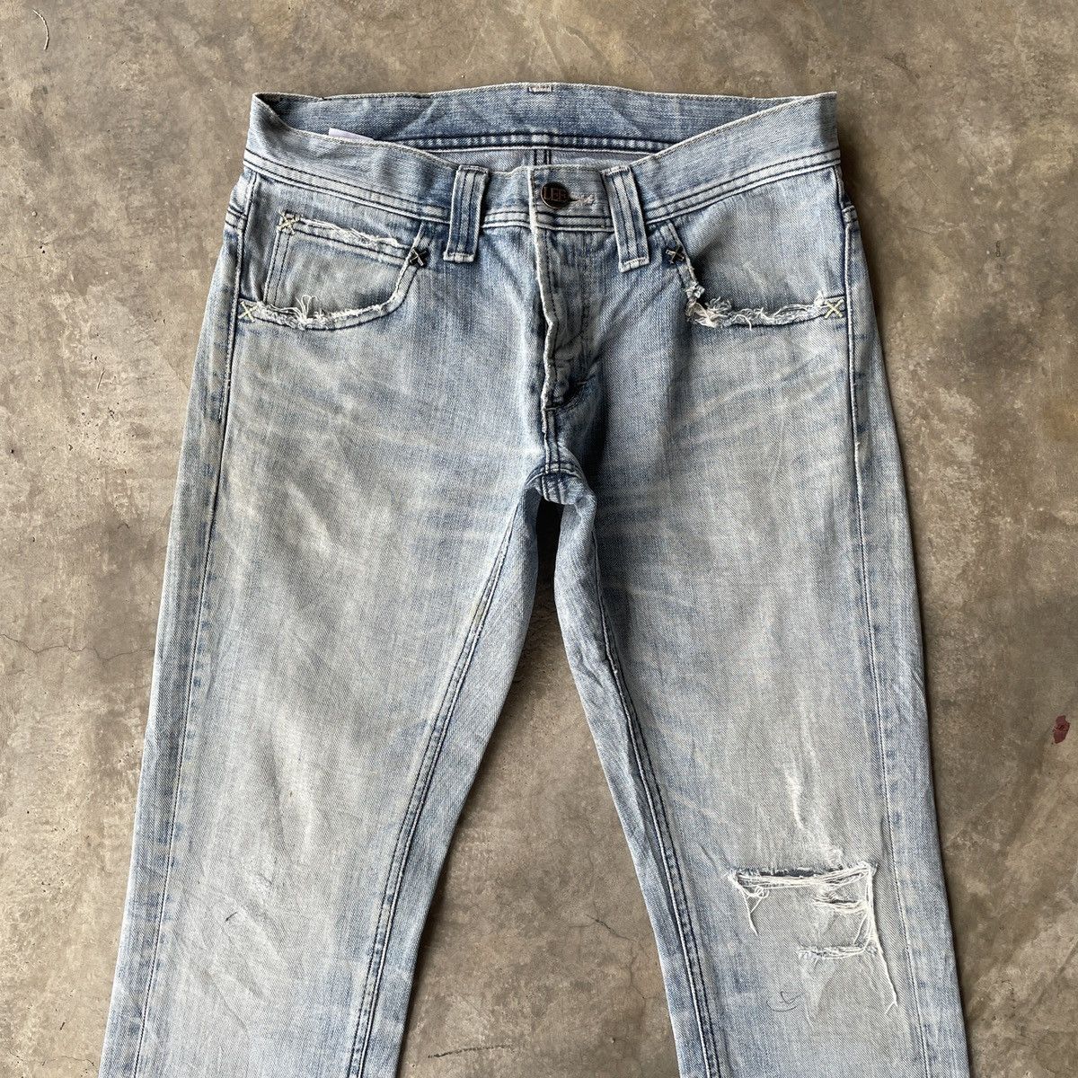 Japanese Brand Vintage Lee Riders Distressed Denim Jeans Pants W30x32 Size US 30 / EU 46 - 3 Thumbnail