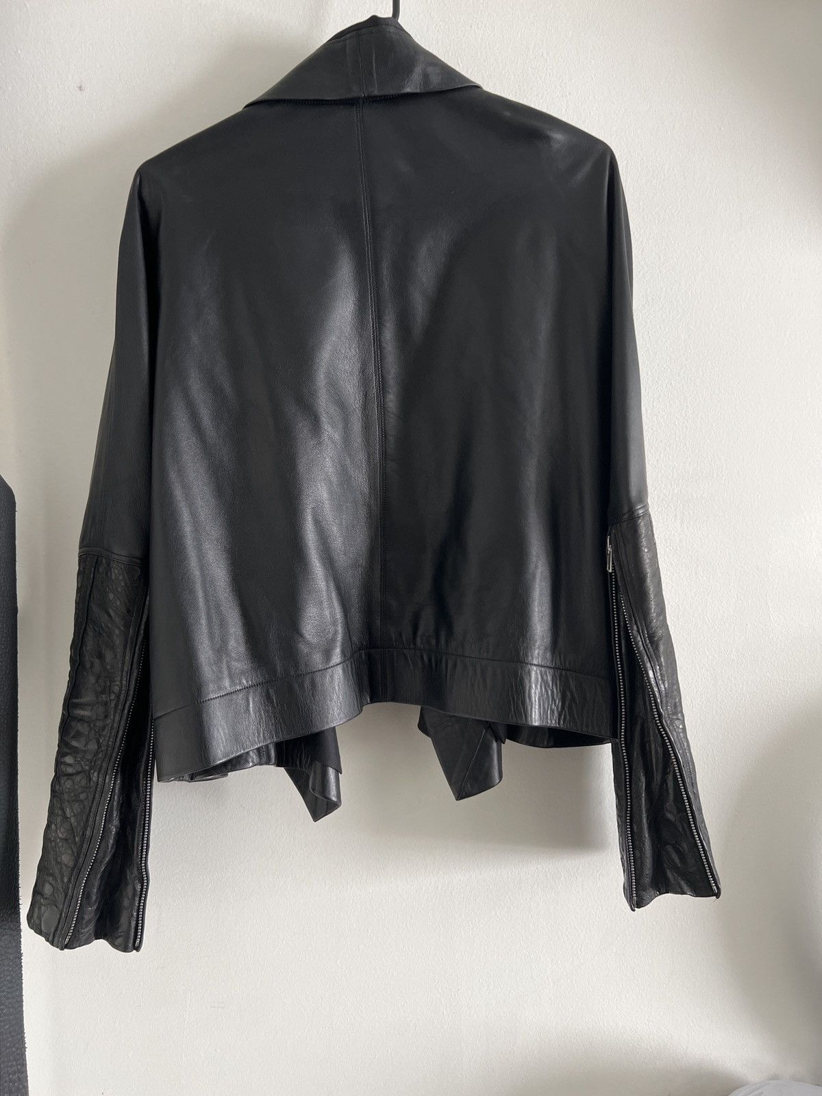 Rick Owens Rare PERFORMA dual leather black jacket coat Size US M / EU 48-50 / 2 - 4 Thumbnail