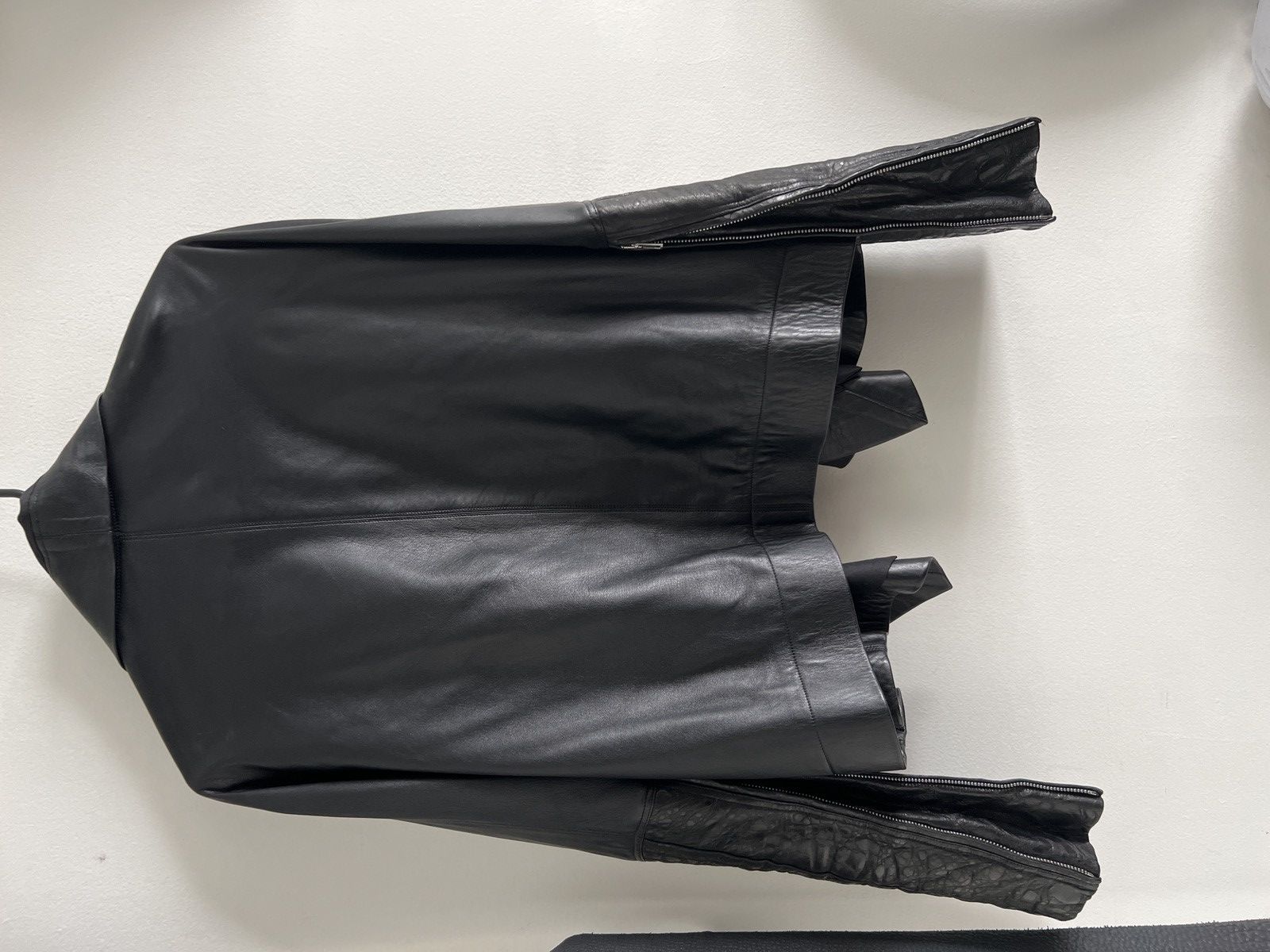 Rick Owens PERFORMA dual leather black jacket coat Size US M / EU 48-50 / 2 - 4 Thumbnail