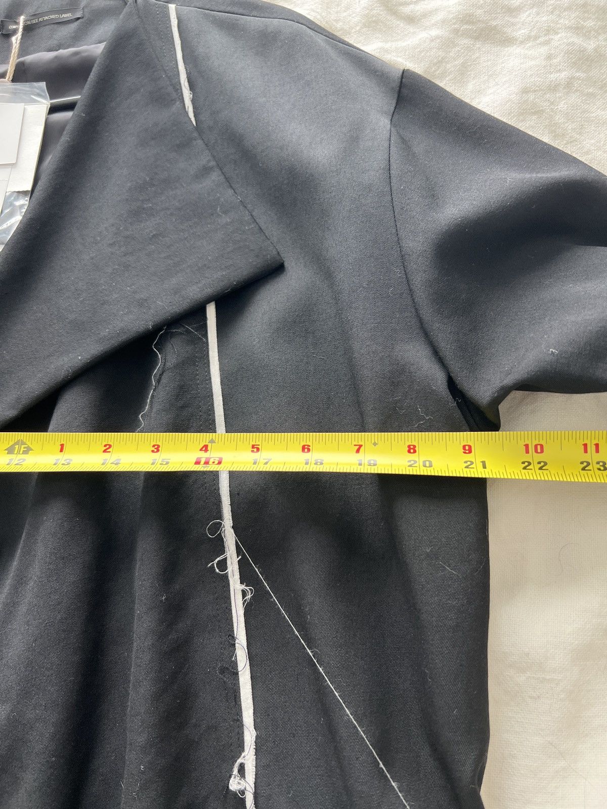 Yohji Yamamoto Grail WILDE black drapey coat jacket blazer trench Size US M / EU 48-50 / 2 - 8 Thumbnail