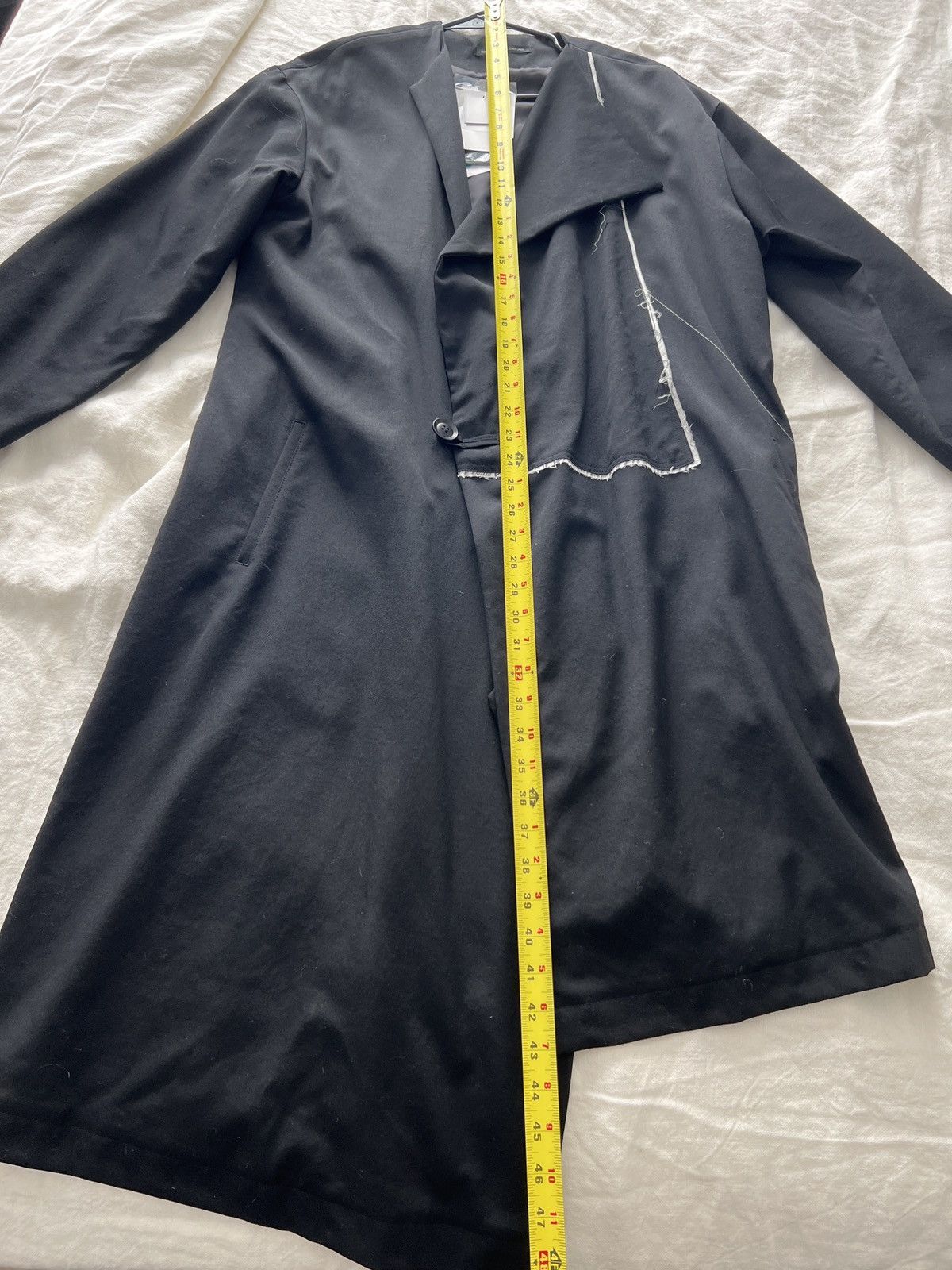 Yohji Yamamoto Grail WILDE black drapey coat jacket blazer trench Size US M / EU 48-50 / 2 - 7 Thumbnail