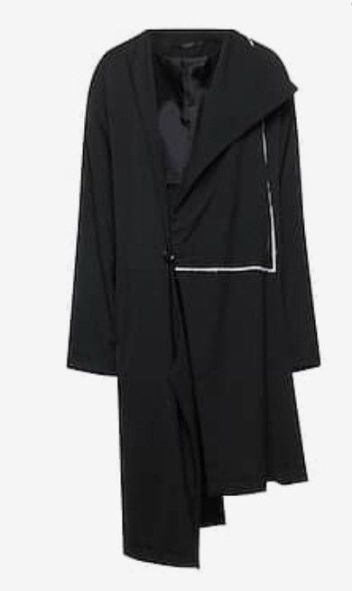 Yohji Yamamoto Grail WILDE black drapey coat jacket blazer trench Size US M / EU 48-50 / 2 - 2 Thumbnail