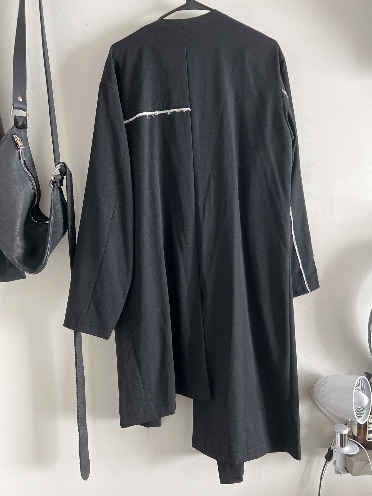 Yohji Yamamoto Grail WILDE black drapey coat jacket blazer trench Size US M / EU 48-50 / 2 - 3 Thumbnail