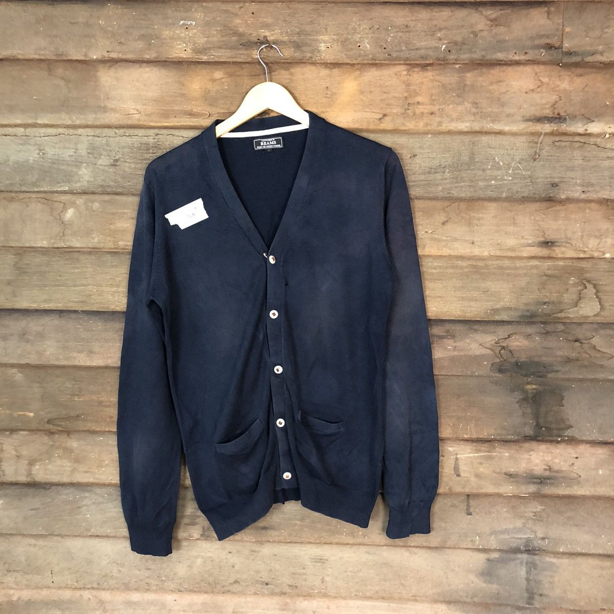 Beams Plus Beams Dark Blue faded Cardigan #028B Size L / US 10 / IT 46 - 1 Thumbnail