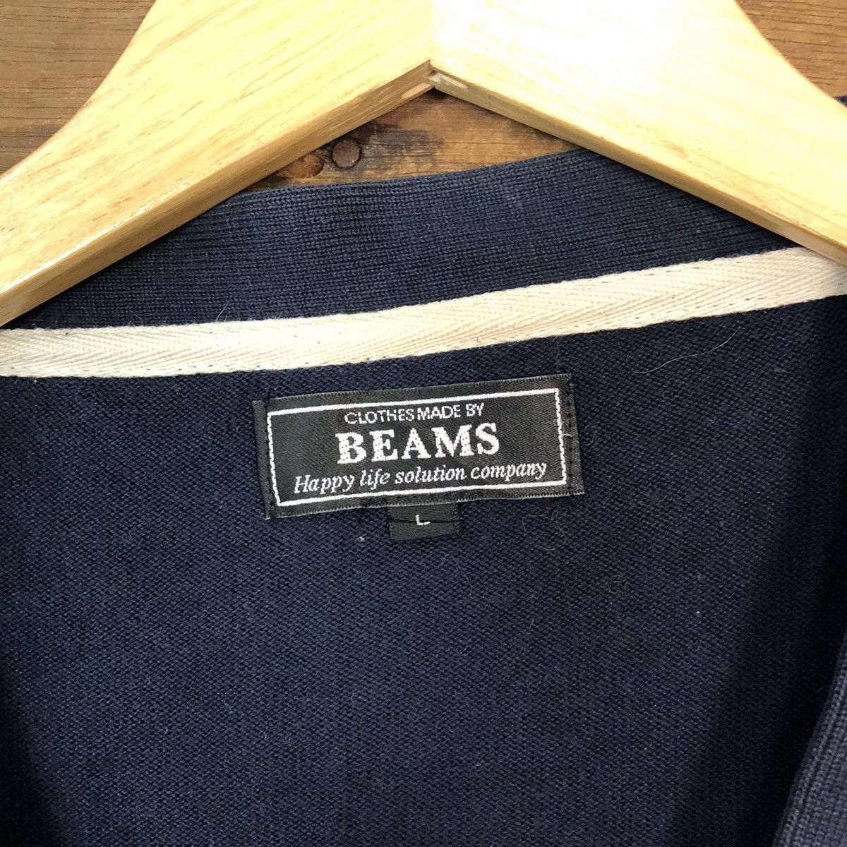 Beams Plus Beams Dark Blue faded Cardigan #028B Size L / US 10 / IT 46 - 7 Thumbnail
