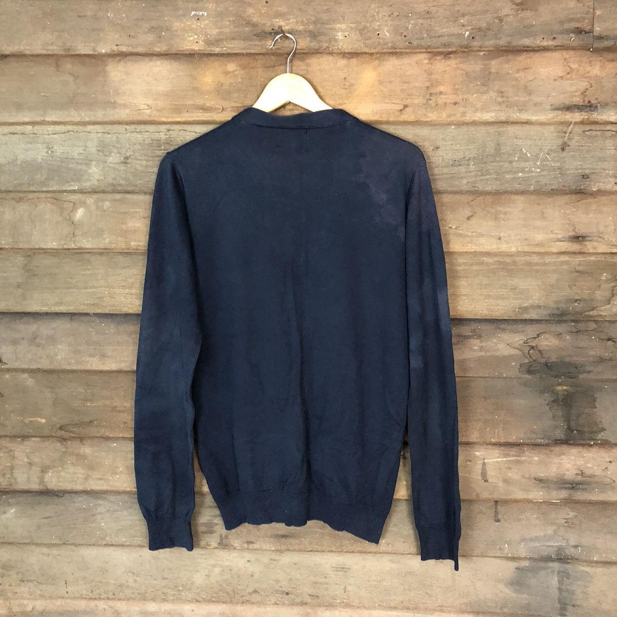 Beams Plus Beams Dark Blue faded Cardigan #028B Size L / US 10 / IT 46 - 9 Thumbnail