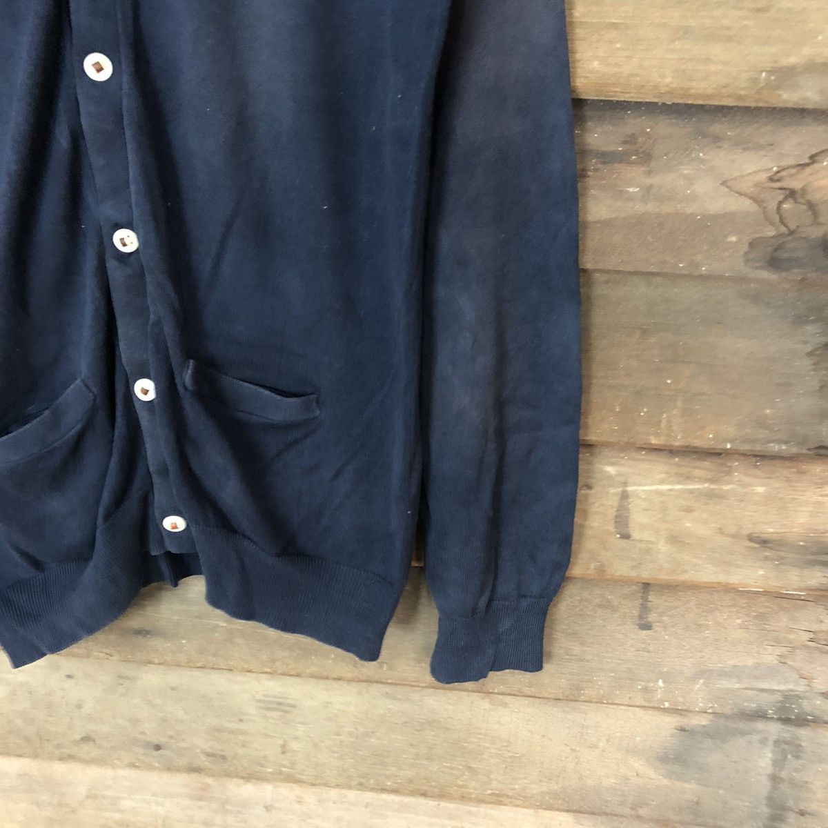 Beams Plus Beams Dark Blue faded Cardigan #028B Size L / US 10 / IT 46 - 5 Thumbnail