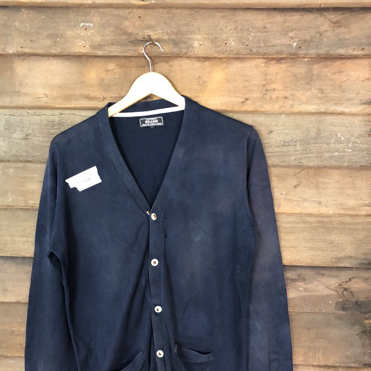 Beams Plus Beams Dark Blue faded Cardigan #028B Size L / US 10 / IT 46 - 2 Thumbnail