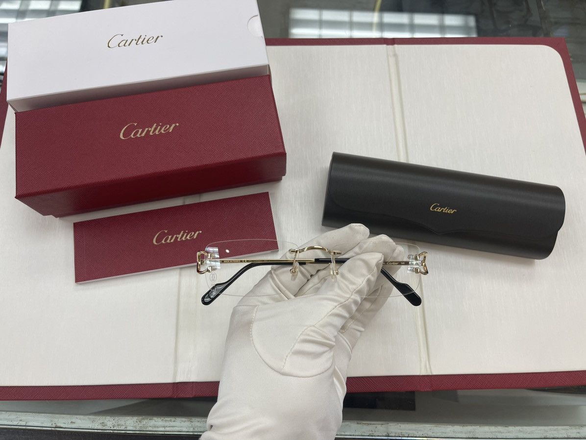 Cartier NEW Cartier Gold Big C’s Eyeglasses Glasses Size ONE SIZE - 1 Thumbnail