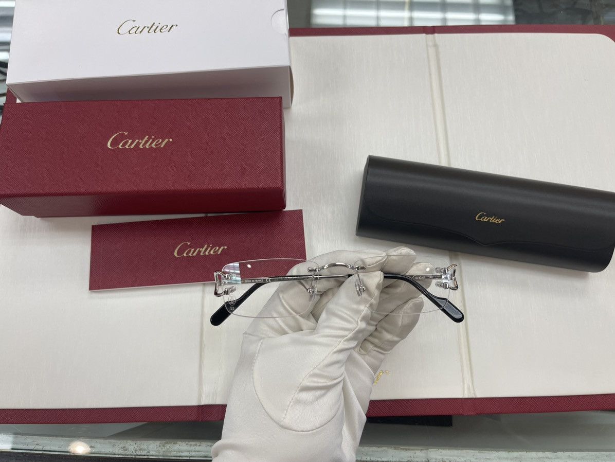 Cartier NEW Cartier Platinum Big C’s Eyeglasses Glasses Size ONE SIZE - 1 Thumbnail