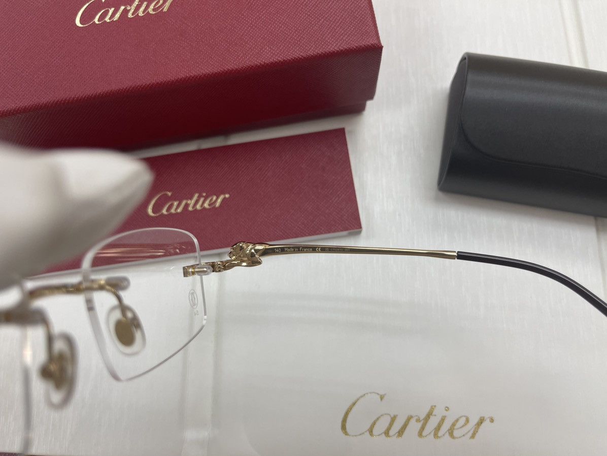 Cartier NEW Cartier Gold Panther Eyeglasses Glasses Size ONE SIZE - 4 Thumbnail