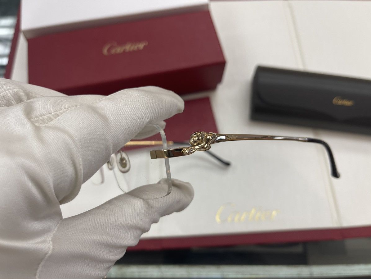 Cartier NEW Cartier Gold Panther Eyeglasses Glasses Size ONE SIZE - 5 Thumbnail