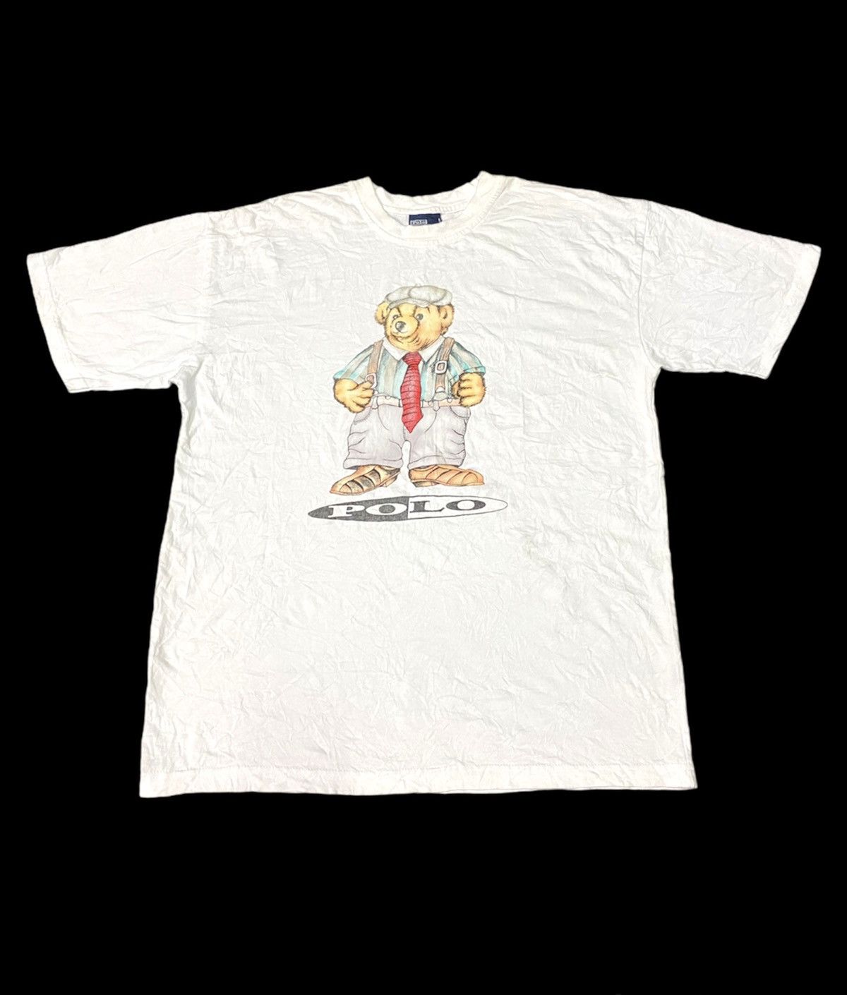 Polo Ralph Lauren Vintage Polo Bear Dirty Tshirt Size US M / EU 48-50 / 2 - 1 Thumbnail