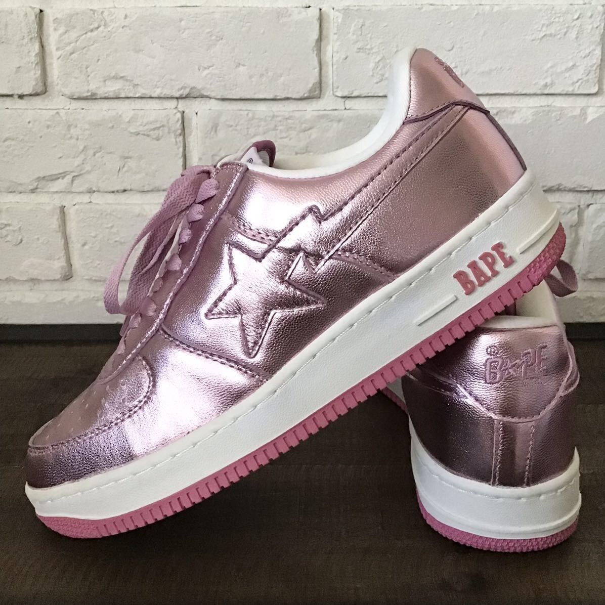 Pink foil BAPE STA sneakers a bathing ape BAPESTA NIGO