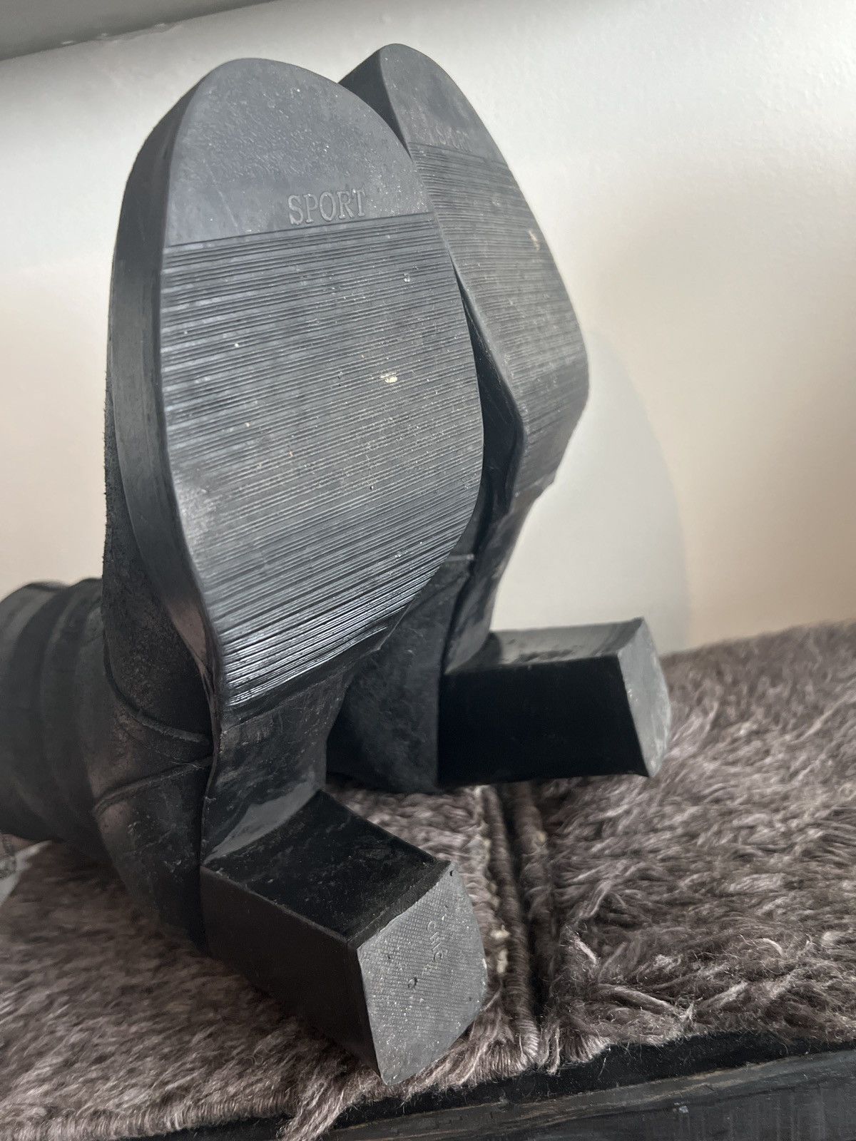 Rick Owens Pre- KISS Historic FW06 "Dustulator" moto zip Boots platform Size US 8 / EU 41 - 5 Thumbnail