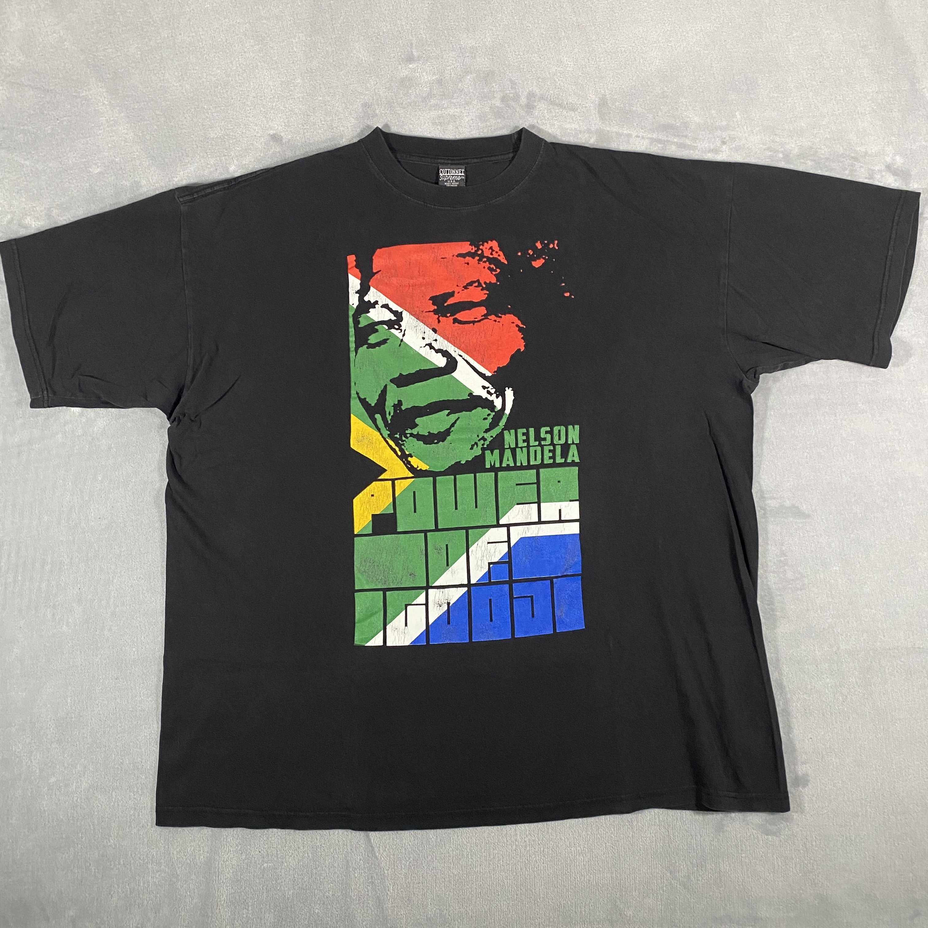 Vintage Nelson Mandela T Shirt Mens 5XL Vintage 90s BHM Juneteenth Size US XXL / EU 58 / 5 - 5 Thumbnail
