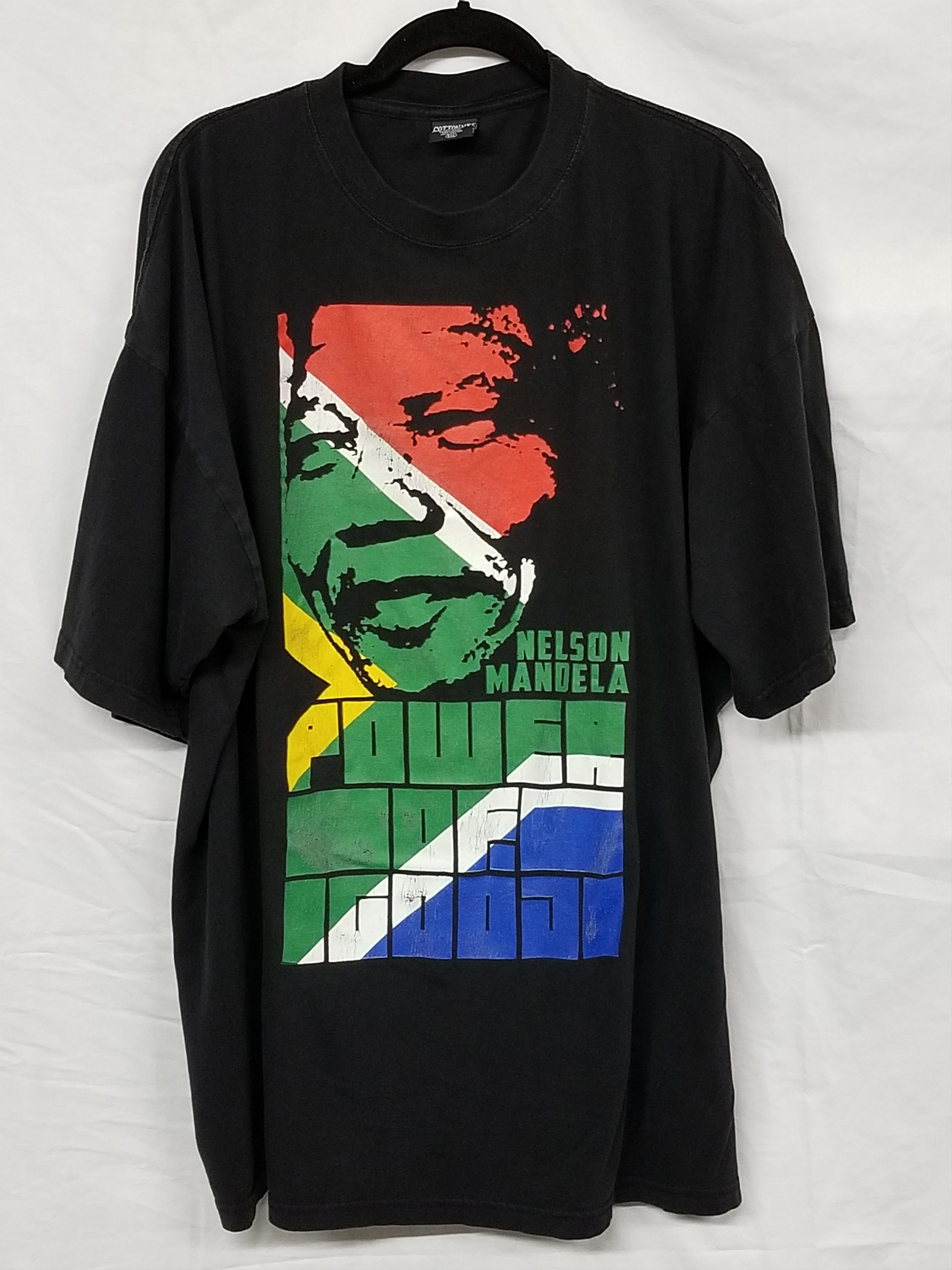Vintage Nelson Mandela T Shirt Mens 5XL Vintage 90s BHM Juneteenth Size US XXL / EU 58 / 5 - 1 Thumbnail