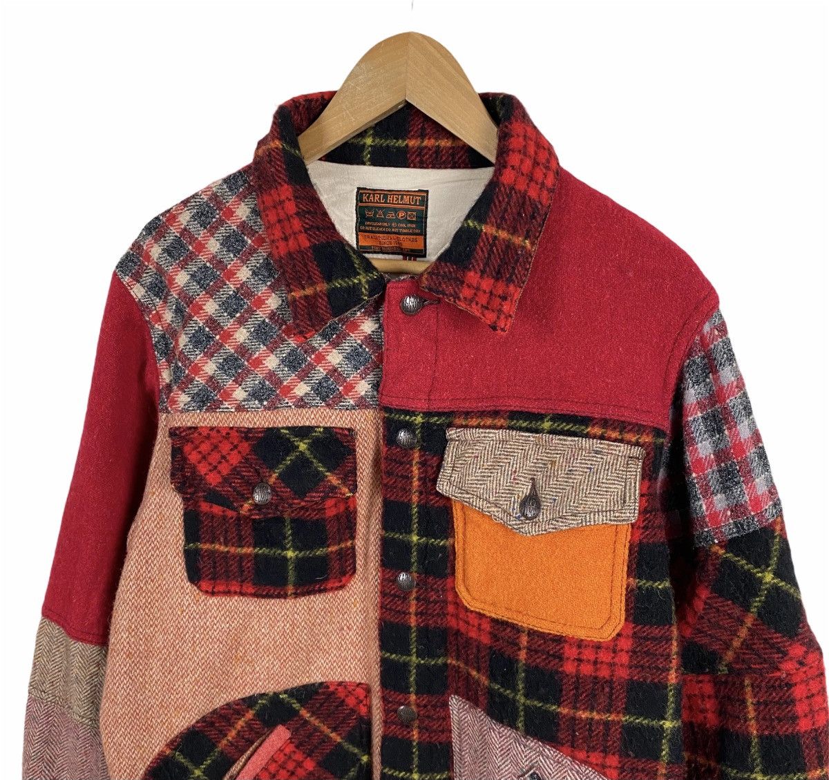 Harris Tweed Karl Helmut x Harris Tweet wool patchwork jacket Size US M / EU 48-50 / 2 - 3 Thumbnail