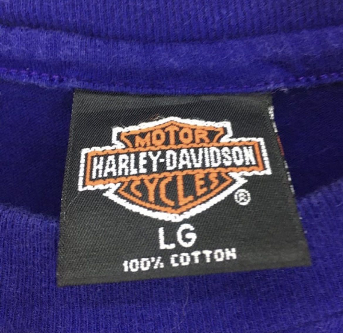 Harley Davidson Vintage 90s Harley Davidson all overprint t shirt Size US L / EU 52-54 / 3 - 6 Thumbnail