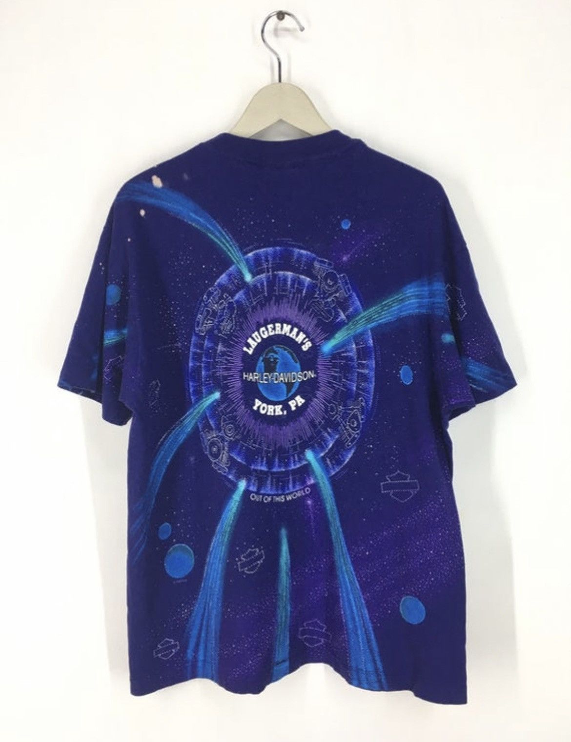 Harley Davidson Vintage 90s Harley Davidson all overprint t shirt Size US L / EU 52-54 / 3 - 2 Thumbnail