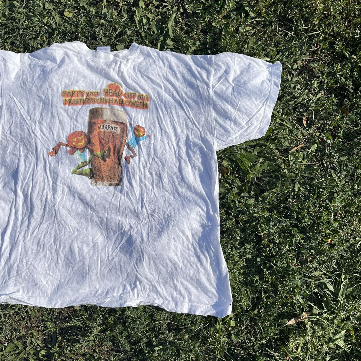 Vintage Vintage 90s Sun Faded Graphic Tee Grunge Halloween Beer M Size US M / EU 48-50 / 2 - 2 Thumbnail