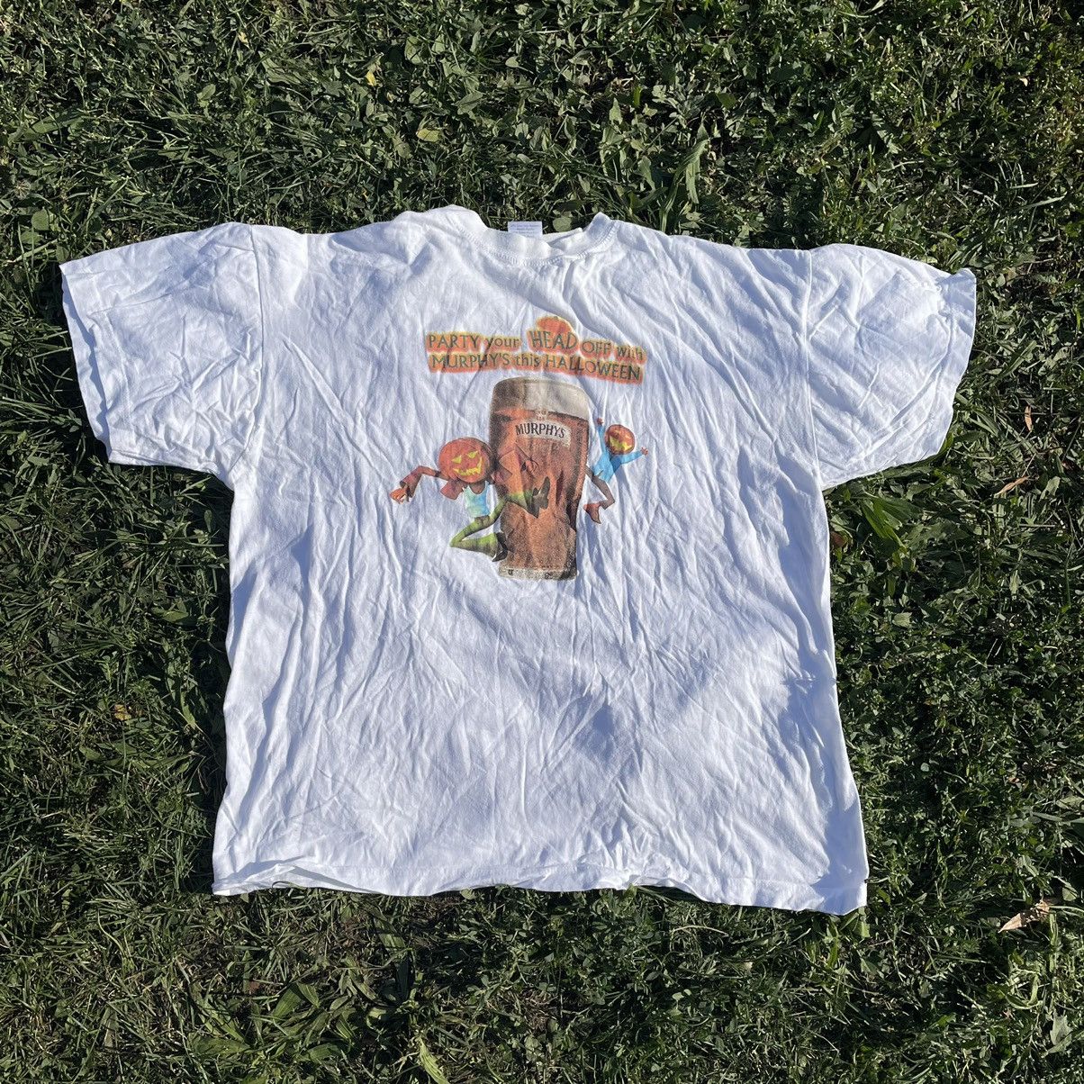 Vintage Vintage 90s Sun Faded Graphic Tee Grunge Halloween Beer M Size US M / EU 48-50 / 2 - 1 Thumbnail