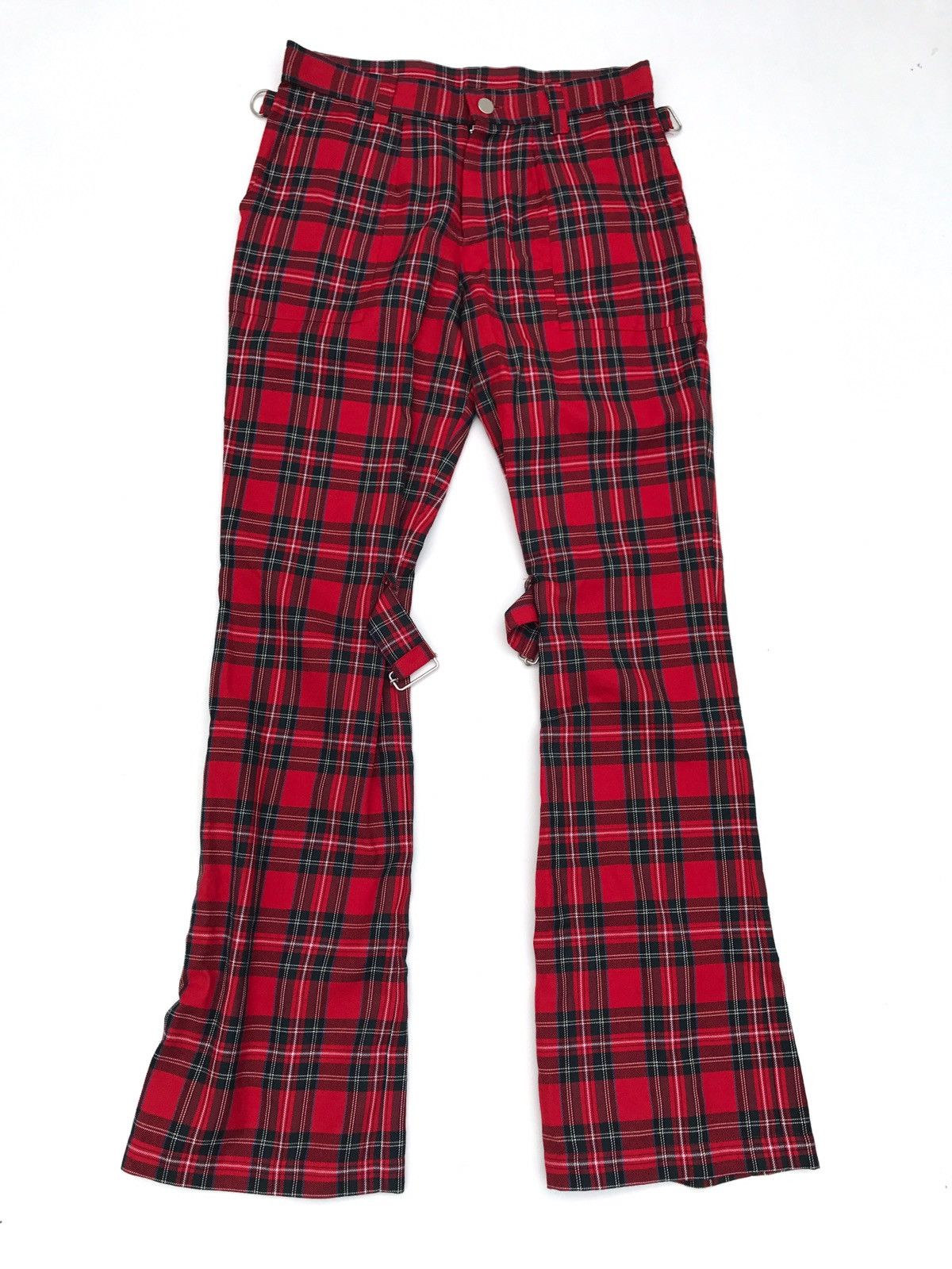 Japanese Brand Sex Pot Revenge Tartan Bondage Punk Zipper Pants Size US 28 / EU 44 - 5 Thumbnail