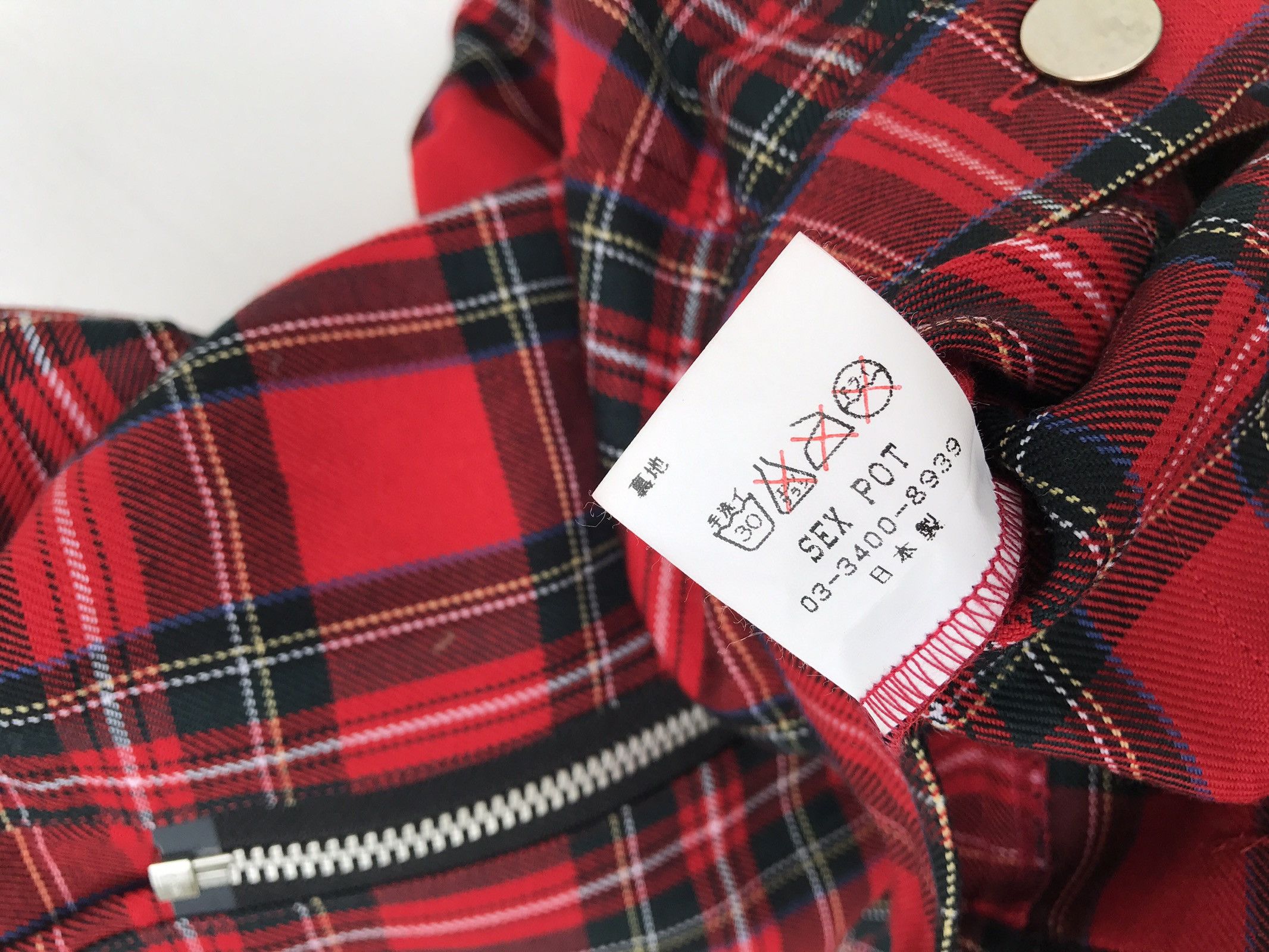 Japanese Brand Sex Pot Revenge Tartan Bondage Punk Zipper Pants Size US 28 / EU 44 - 7 Thumbnail