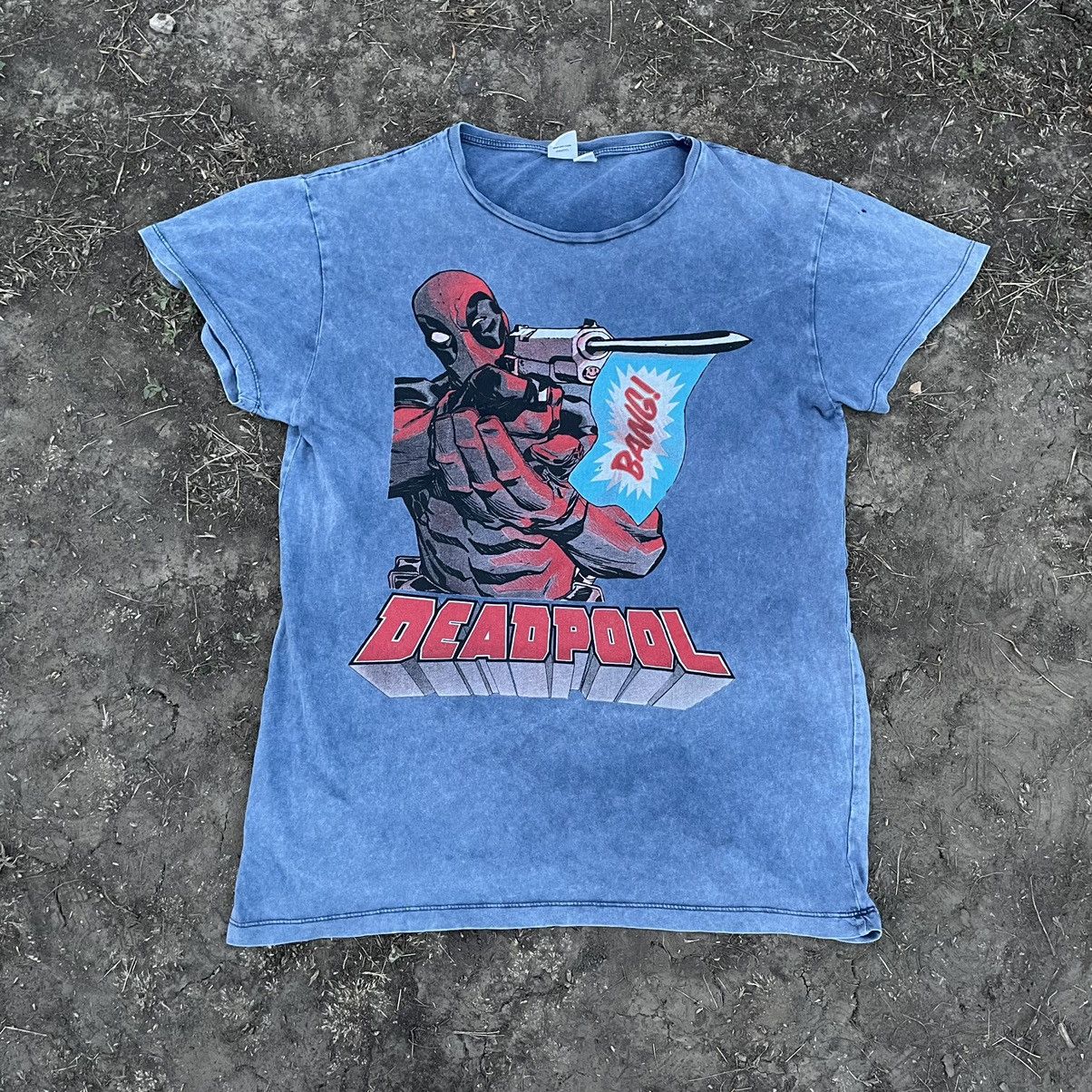 Vintage Vintage Y2K Sun Faded Deadpool Graphic Tee Streetwear Slim S Size US S / EU 44-46 / 1 - 1 Thumbnail