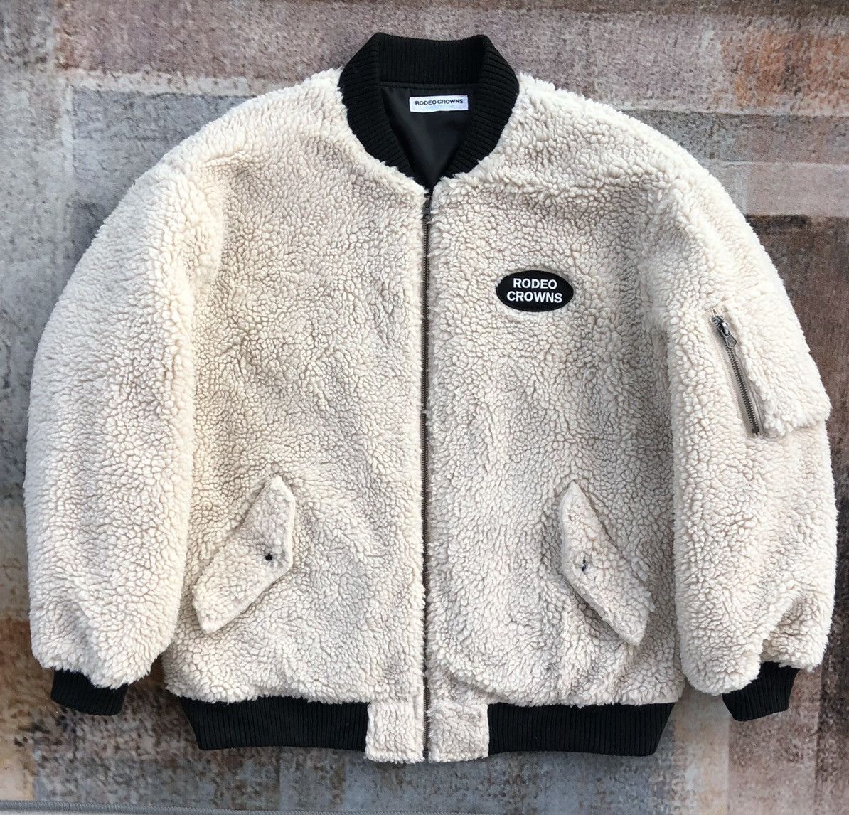 Japanese Brand Rodeo Crowns Fleece Deep Pile Bomber Jacket Size US M / EU 48-50 / 2 - 5 Thumbnail