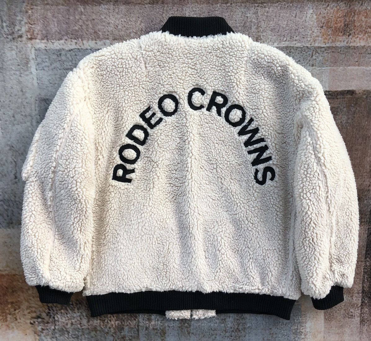 Japanese Brand Rodeo Crowns Fleece Deep Pile Bomber Jacket Size US M / EU 48-50 / 2 - 6 Thumbnail