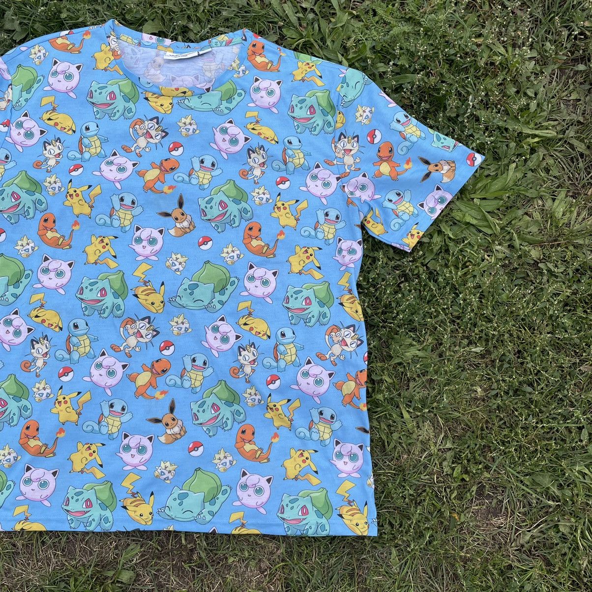 Vintage Vintage Y2K Pokemon All Over Print Graphic Tee Rave Faded XL Size US XL / EU 56 / 4 - 2 Thumbnail
