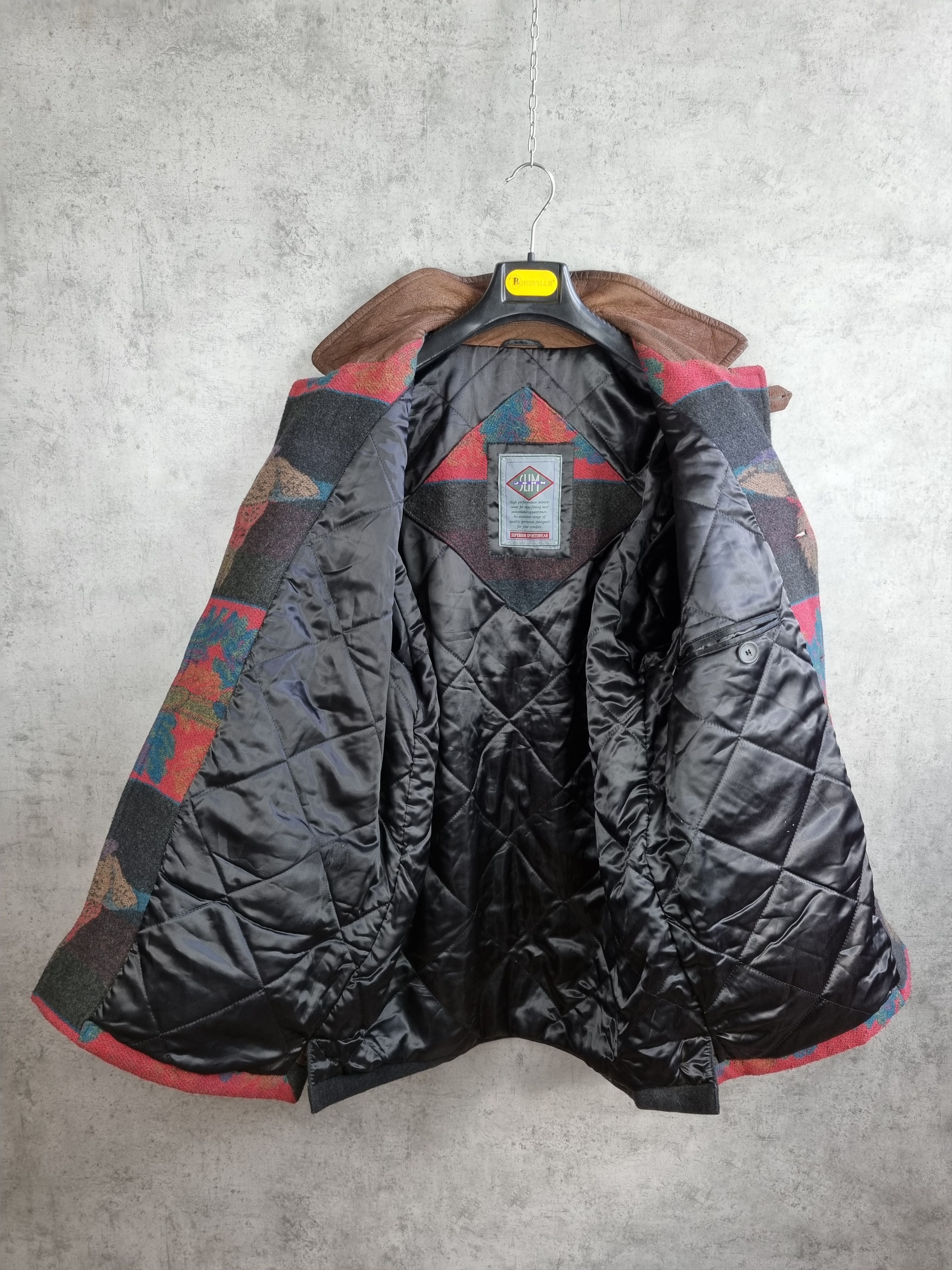 Native × Vintage 70s Hunting Wool Duck Oak Motifs Coat Pendleton Style Size US L / EU 52-54 / 3 - 7 Thumbnail