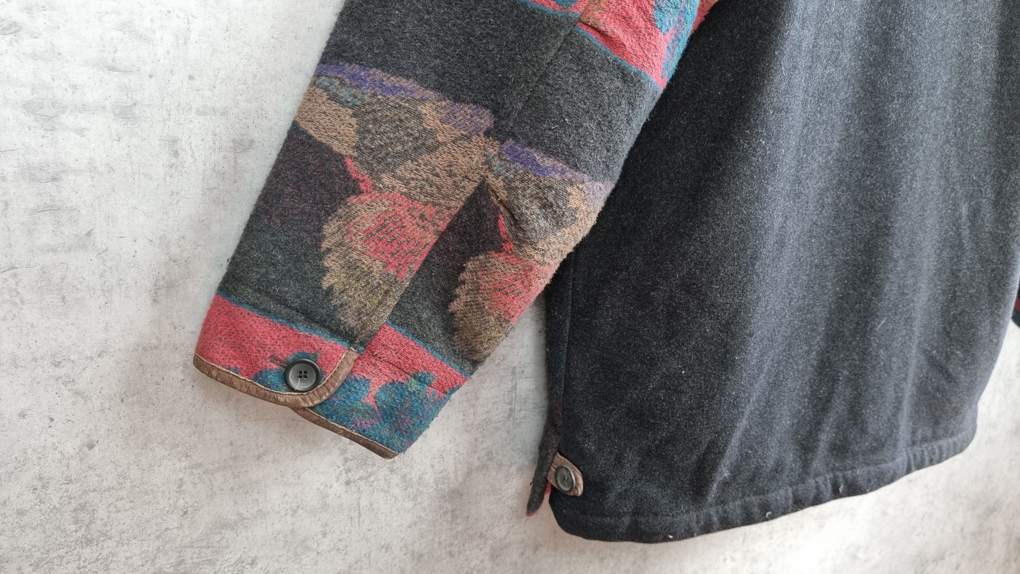 Native × Vintage 70s Hunting Wool Duck Oak Motifs Coat Pendleton Style Size US L / EU 52-54 / 3 - 13 Thumbnail