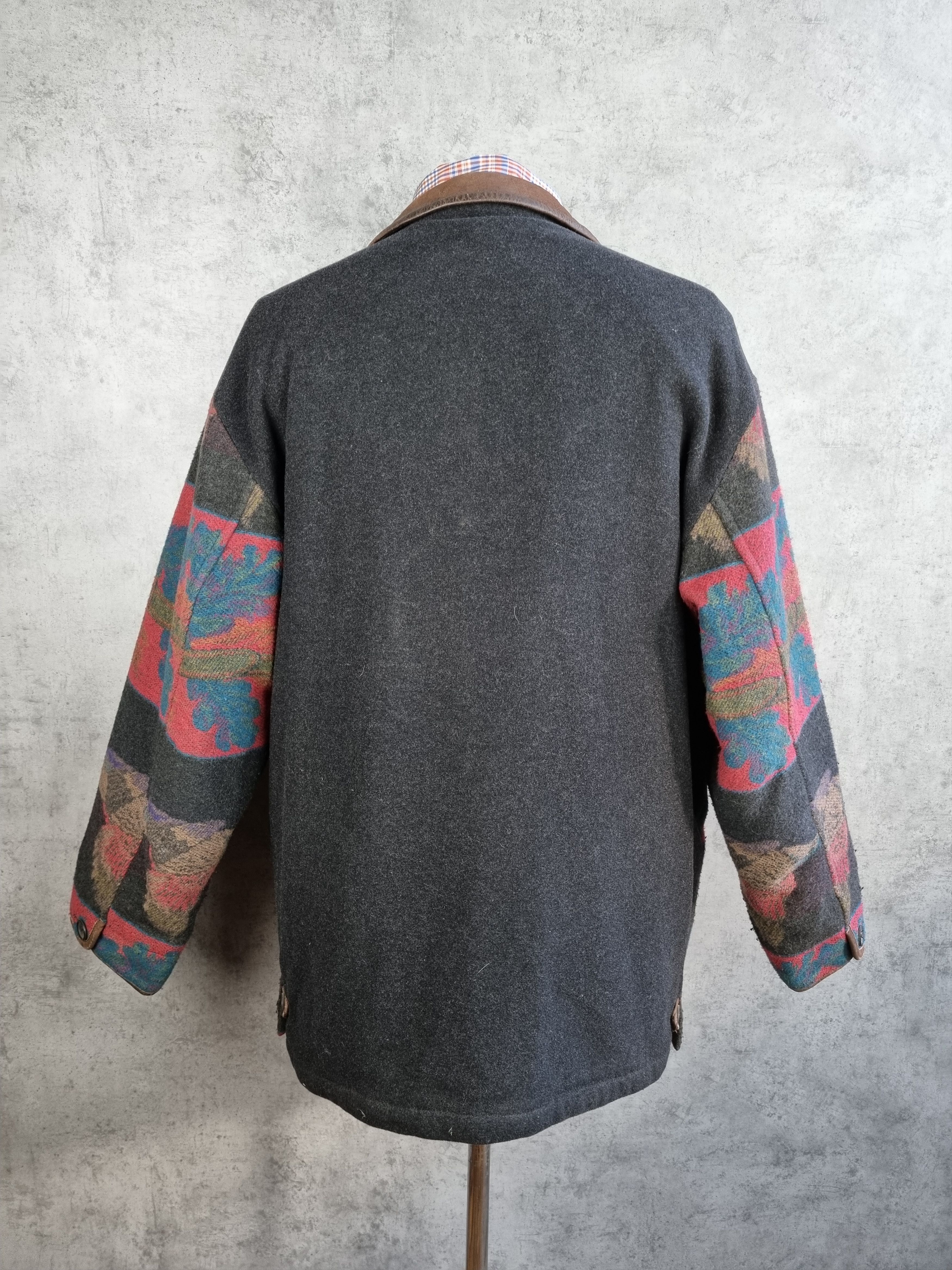 Native × Vintage 70s Hunting Wool Duck Oak Motifs Coat Pendleton Style Size US L / EU 52-54 / 3 - 19 Thumbnail