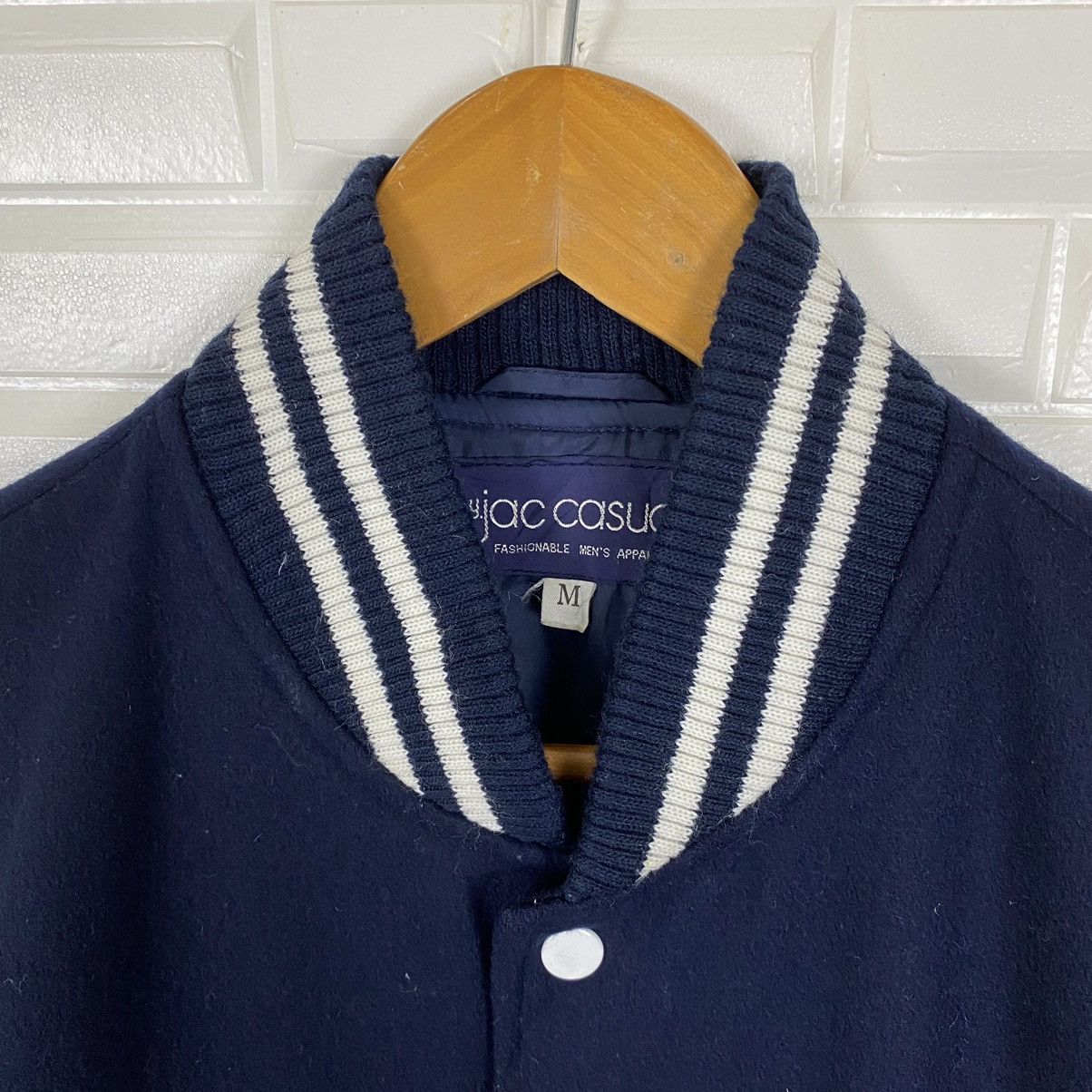Japanese Brand JAC CASUAL WOOL VARSITY INSPIRE TEDDY JACKET Size US M / EU 48-50 / 2 - 6 Thumbnail