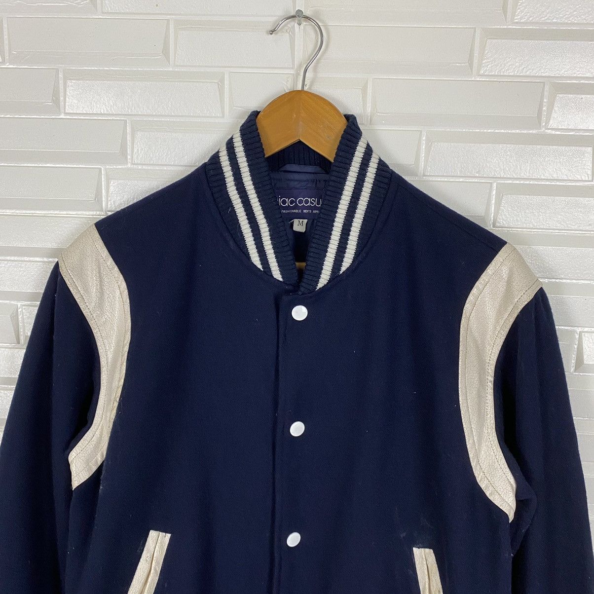 Japanese Brand JAC CASUAL WOOL VARSITY INSPIRE TEDDY JACKET Size US M / EU 48-50 / 2 - 3 Thumbnail