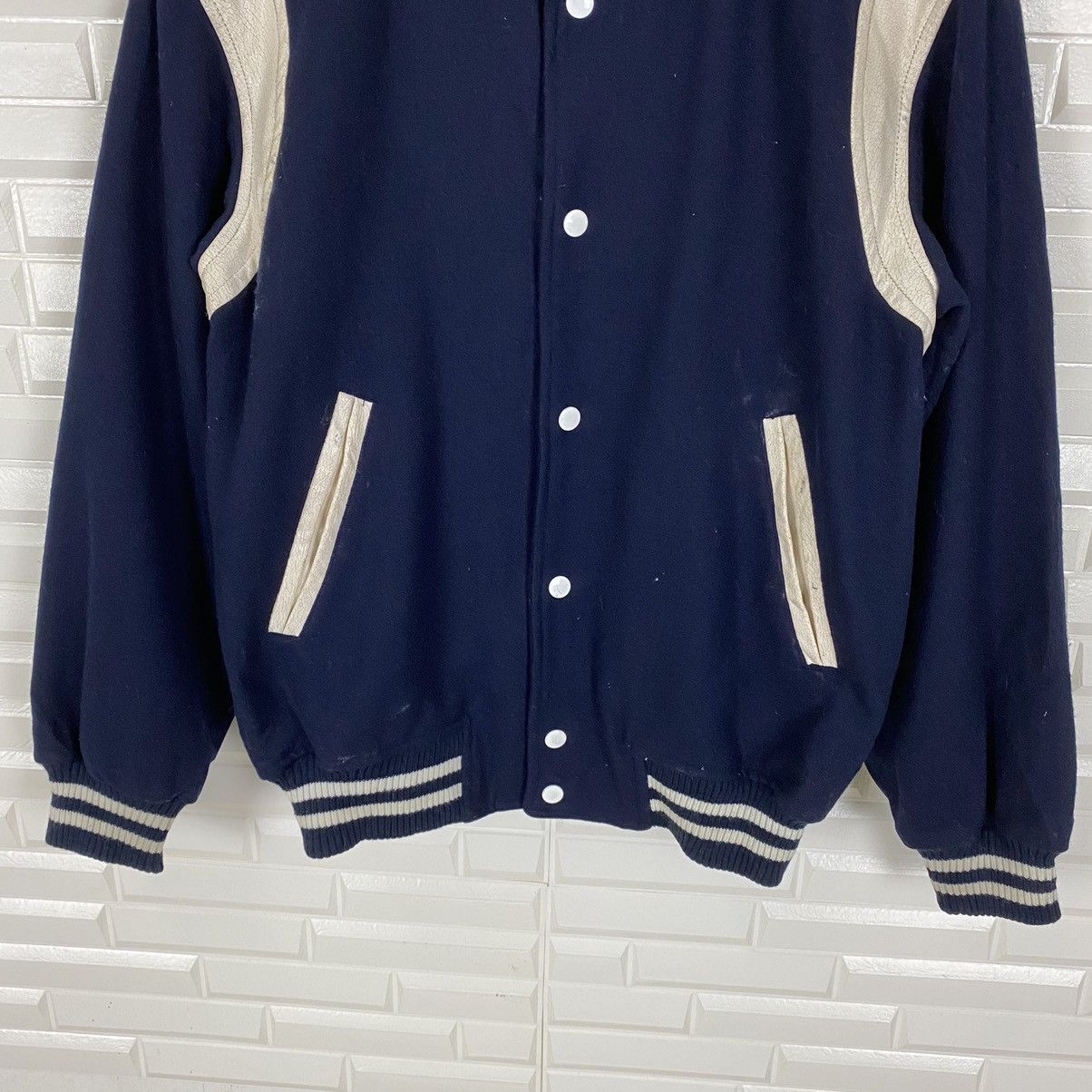 Japanese Brand JAC CASUAL WOOL VARSITY INSPIRE TEDDY JACKET Size US M / EU 48-50 / 2 - 4 Thumbnail